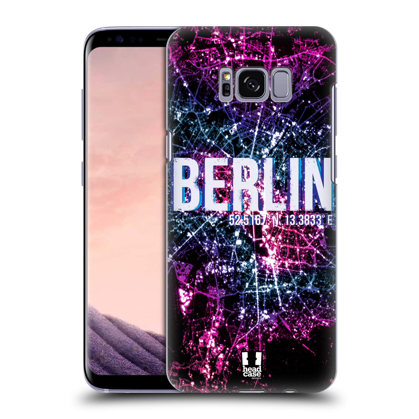 HEAD CASE plastový obal na mobil Samsung Galaxy S8 vzor Světla známých měst, Satelitní snímky NĚMECKO, BERLÍN