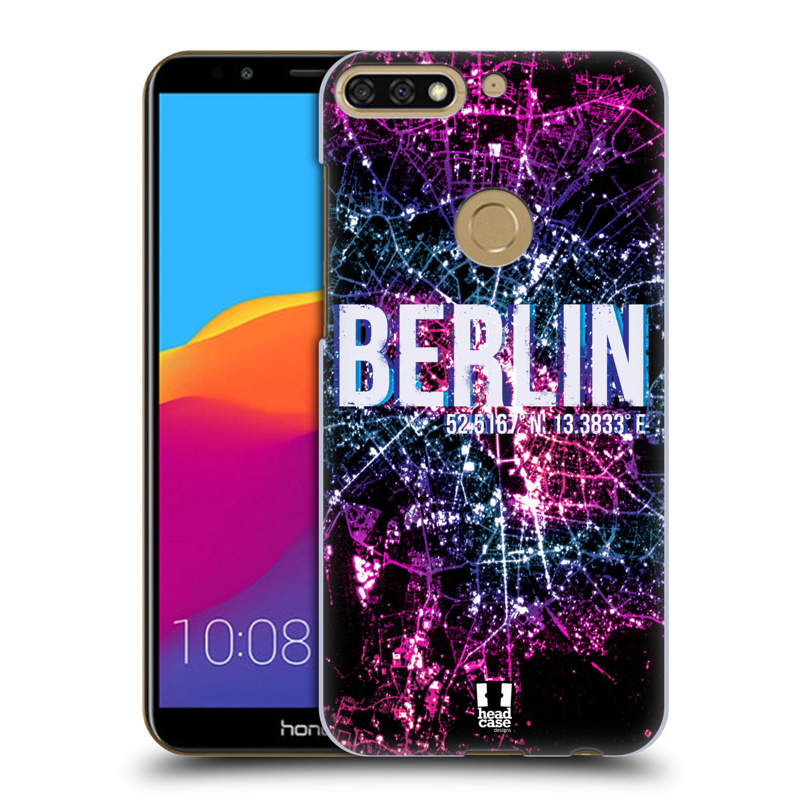 HEAD CASE plastový obal na mobil Honor 7c vzor Světla známých měst, Satelitní snímky NĚMECKO, BERLÍN
