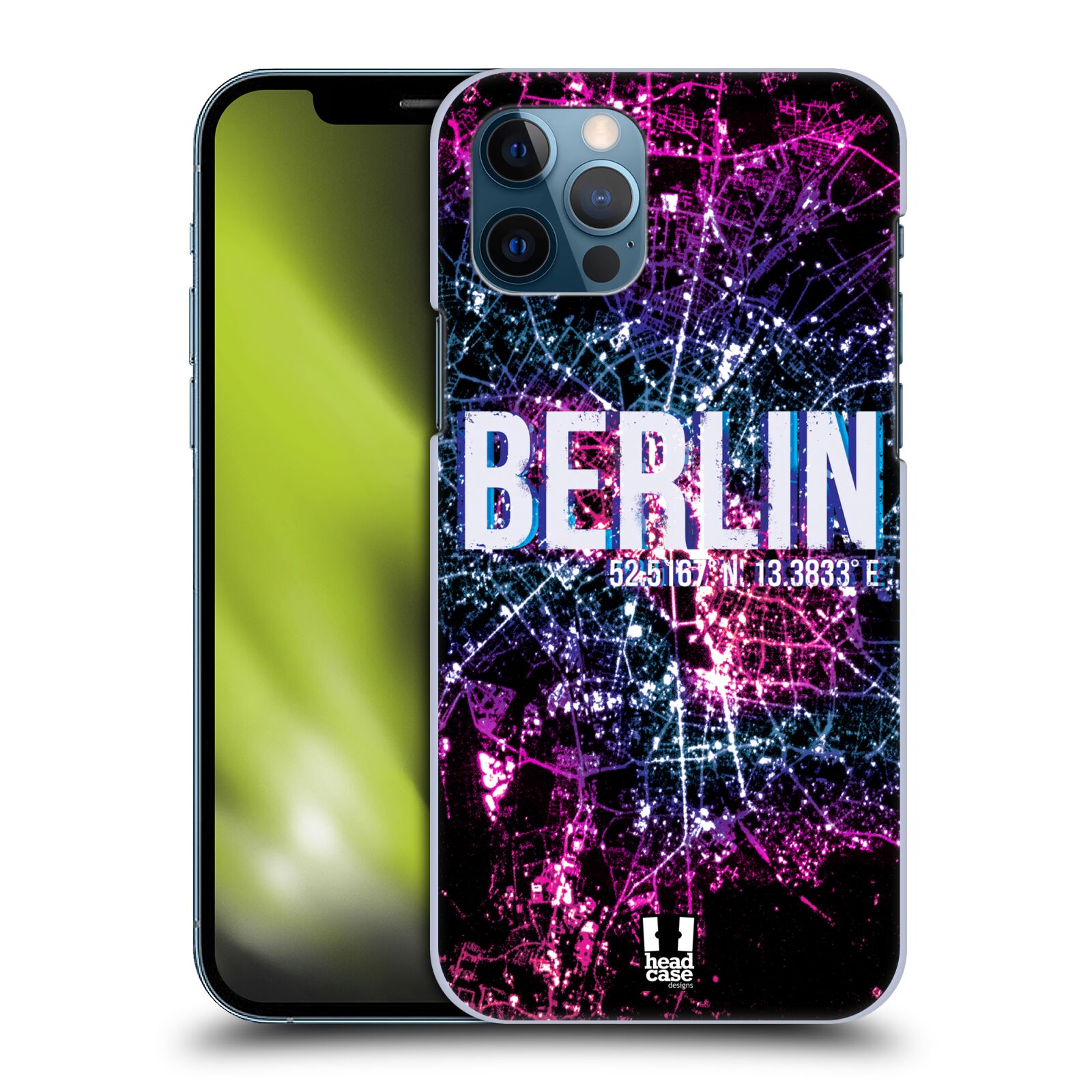 HEAD CASE plastový obal na mobil Apple Iphone 12 / Iphone 12 PRO vzor Světla známých měst, Satelitní snímky NĚMECKO, BERLÍN