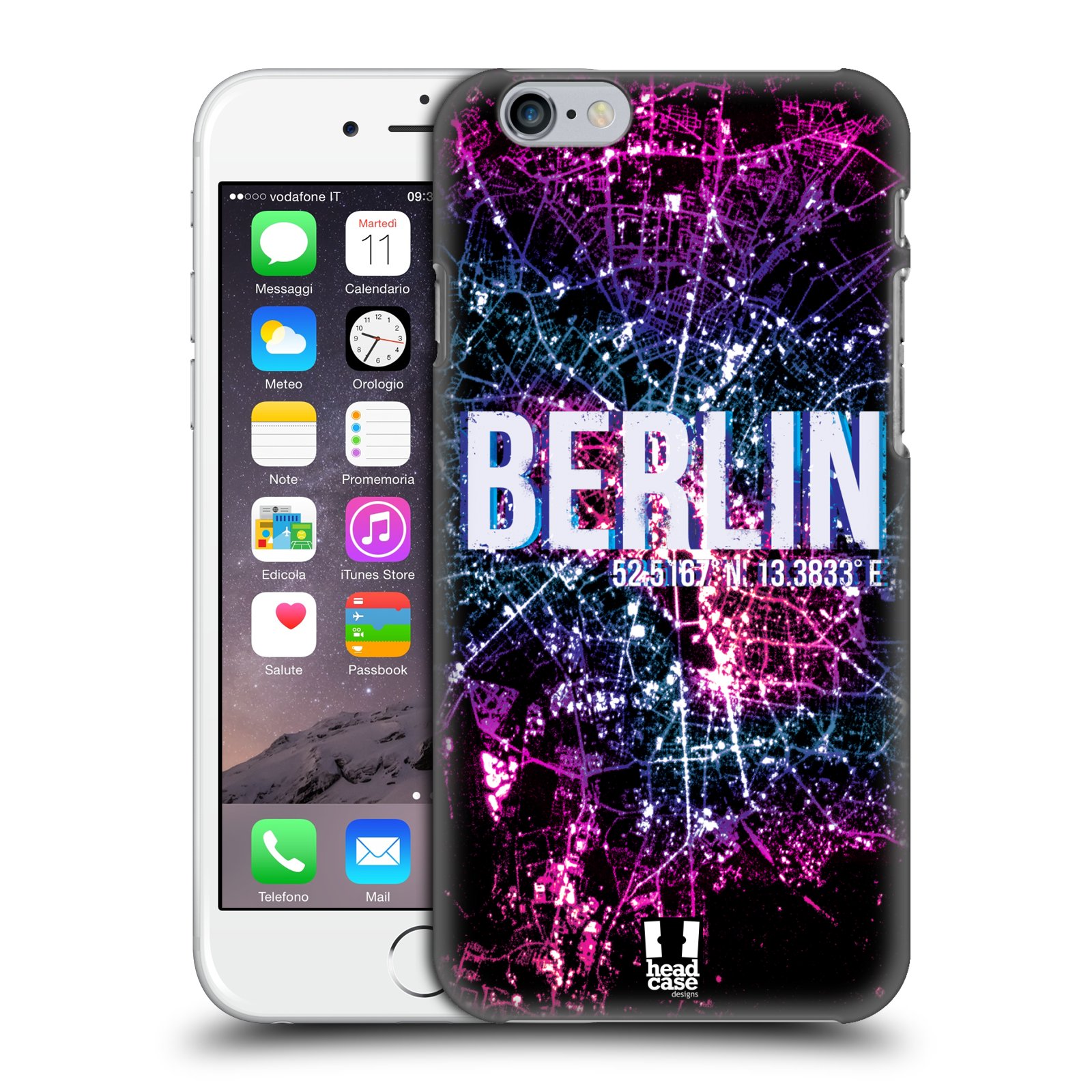 Plastové pouzdro pro mobil Apple Iphone 6/6S vzor Světla známých měst, Satelitní snímky NĚMECKO, BERLÍN