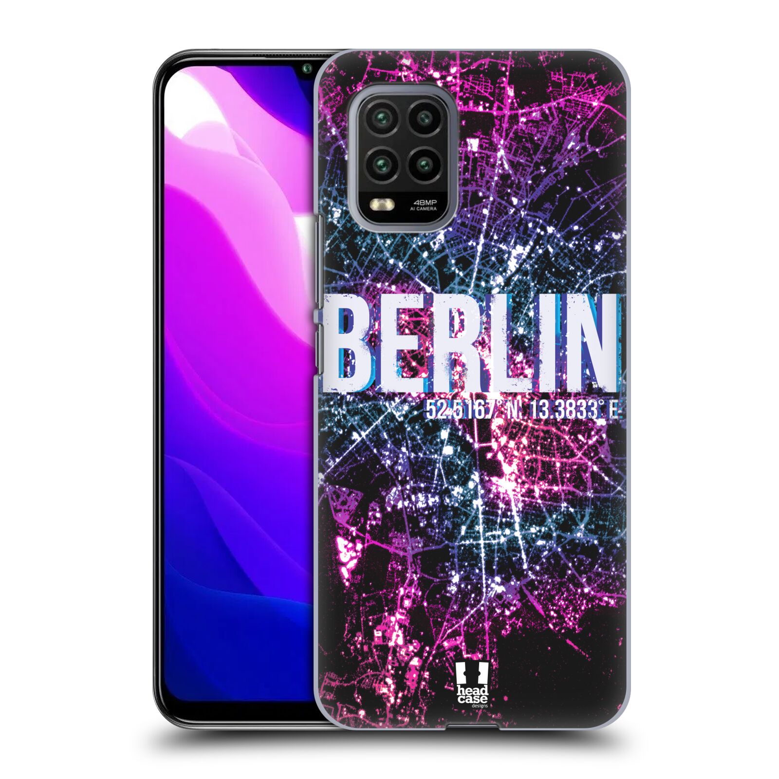 Zadní kryt, obal na mobil Xiaomi Mi 10 LITE vzor Světla známých měst, Satelitní snímky NĚMECKO, BERLÍN