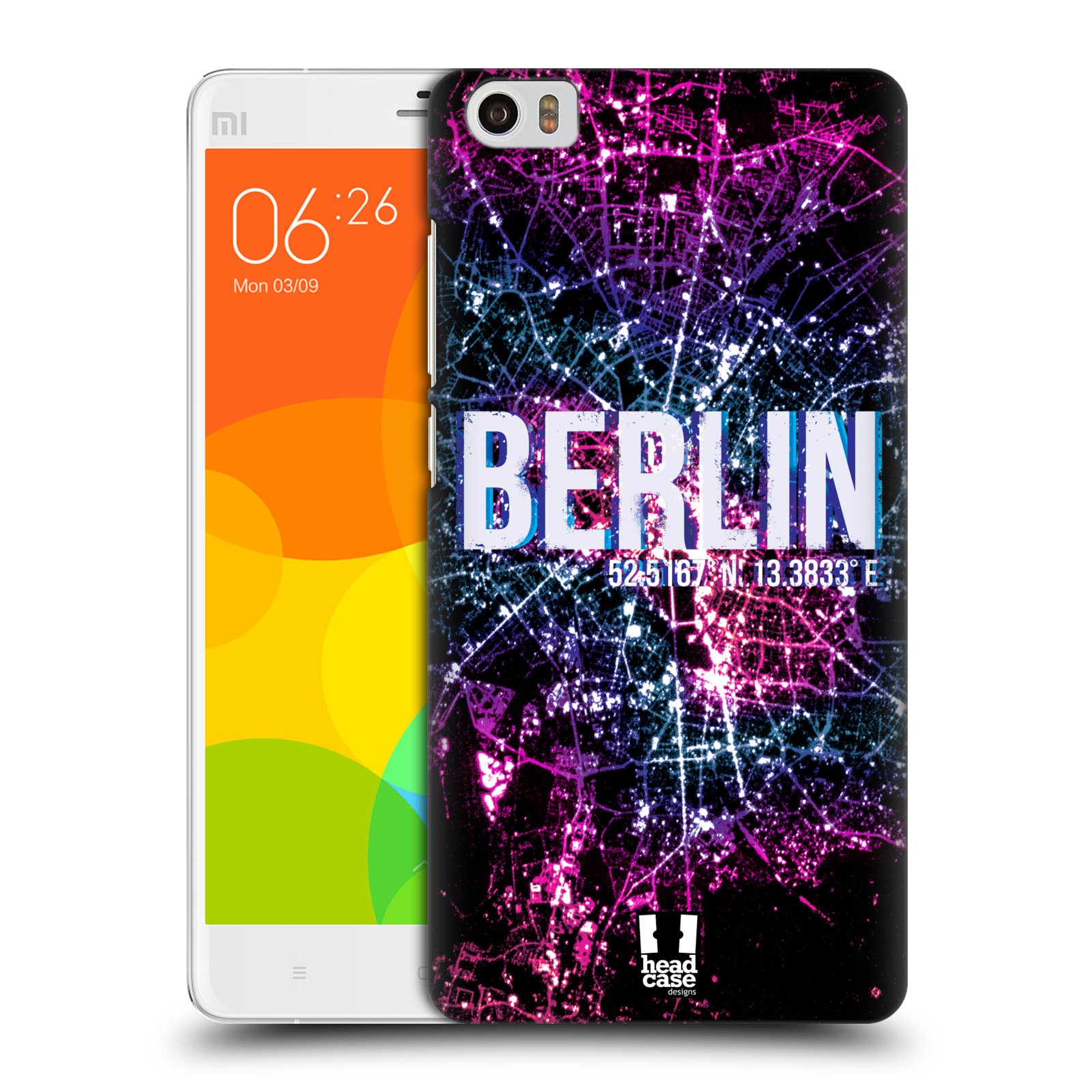 HEAD CASE pevný plastový obal na mobil XIAOMI Mi Note vzor Světla známých měst, Satelitní snímky NĚMECKO, BERLÍN