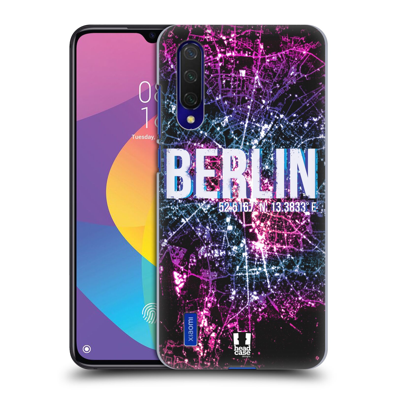 Zadní kryt na mobil Xiaomi MI 9 LITE vzor Světla známých měst, Satelitní snímky NĚMECKO, BERLÍN