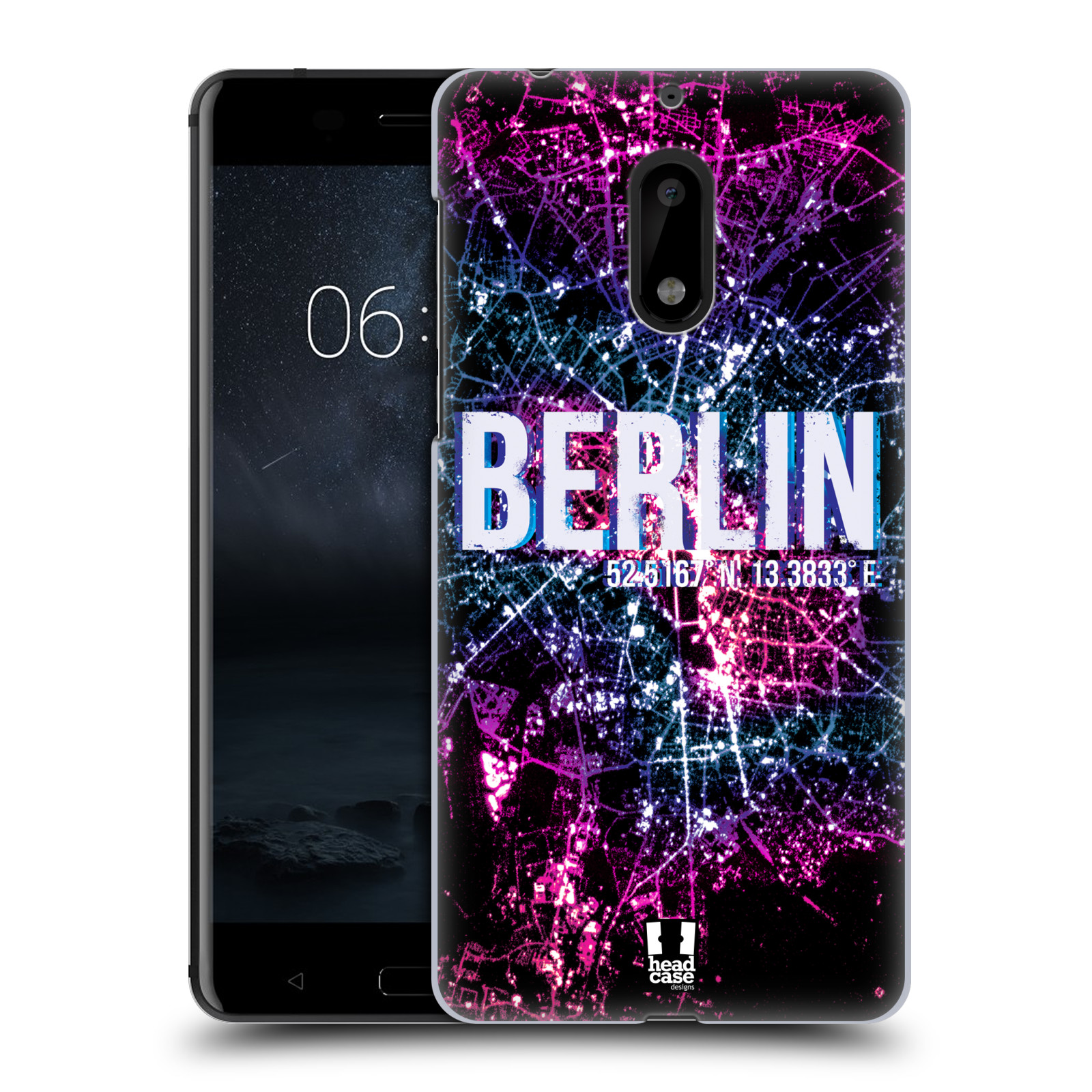 HEAD CASE plastový obal na mobil Nokia 6 vzor Světla známých měst, Satelitní snímky NĚMECKO, BERLÍN