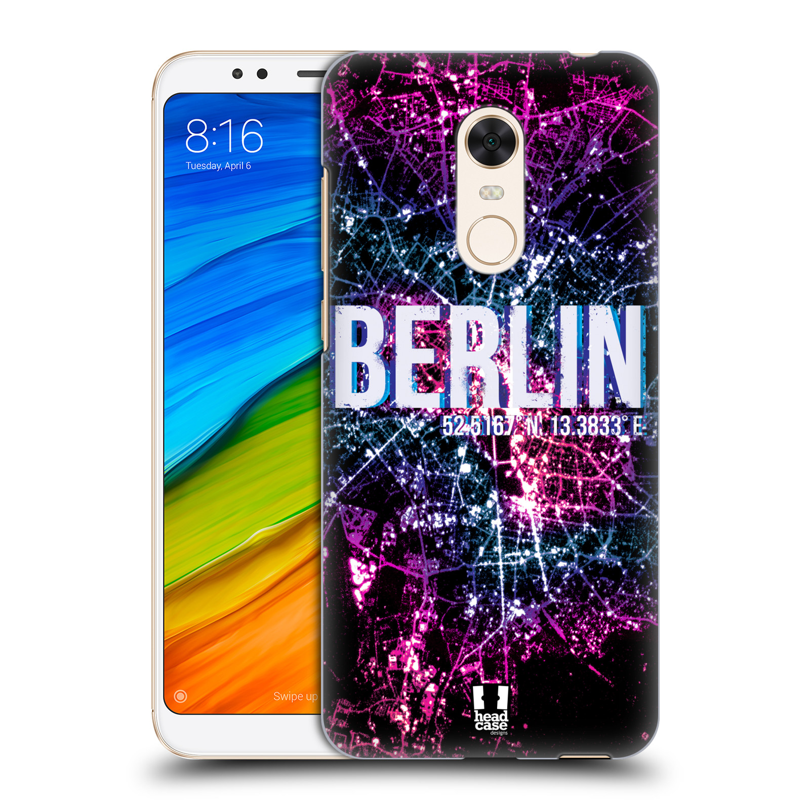 HEAD CASE plastový obal na mobil Xiaomi Redmi 5 PLUS vzor Světla známých měst, Satelitní snímky NĚMECKO, BERLÍN