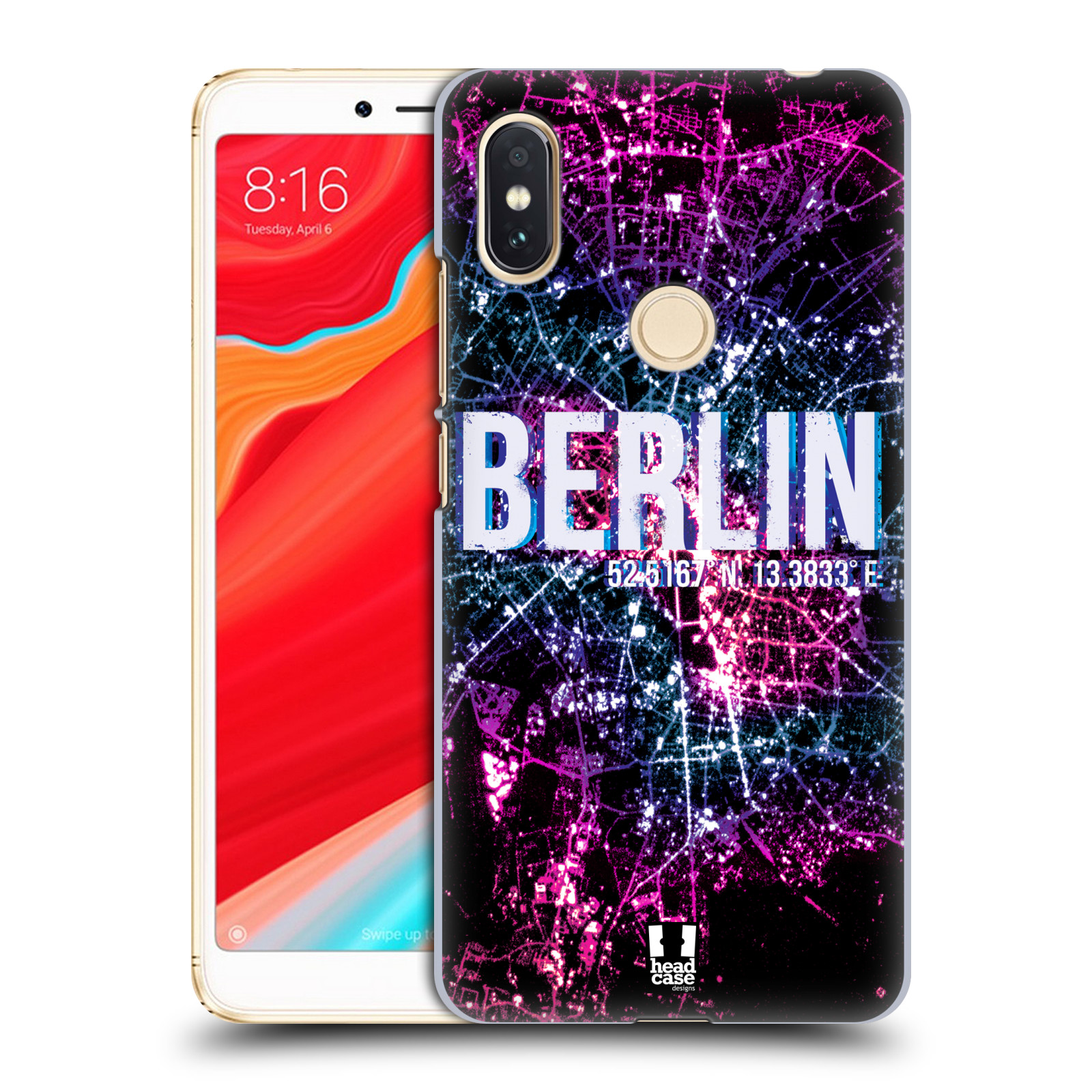 HEAD CASE plastový obal na mobil Xiaomi Redmi S2 vzor Světla známých měst, Satelitní snímky NĚMECKO, BERLÍN