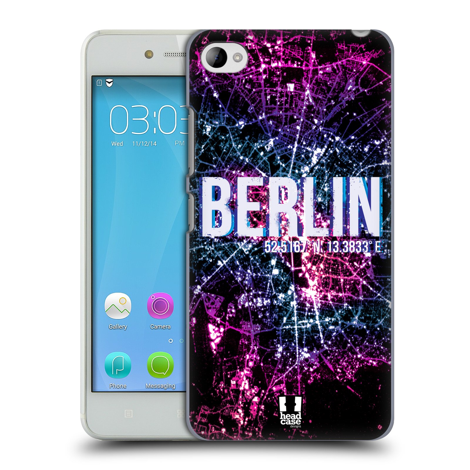 HEAD CASE pevný plastový obal na mobil LENOVO S90 vzor Světla známých měst, Satelitní snímky NĚMECKO, BERLÍN