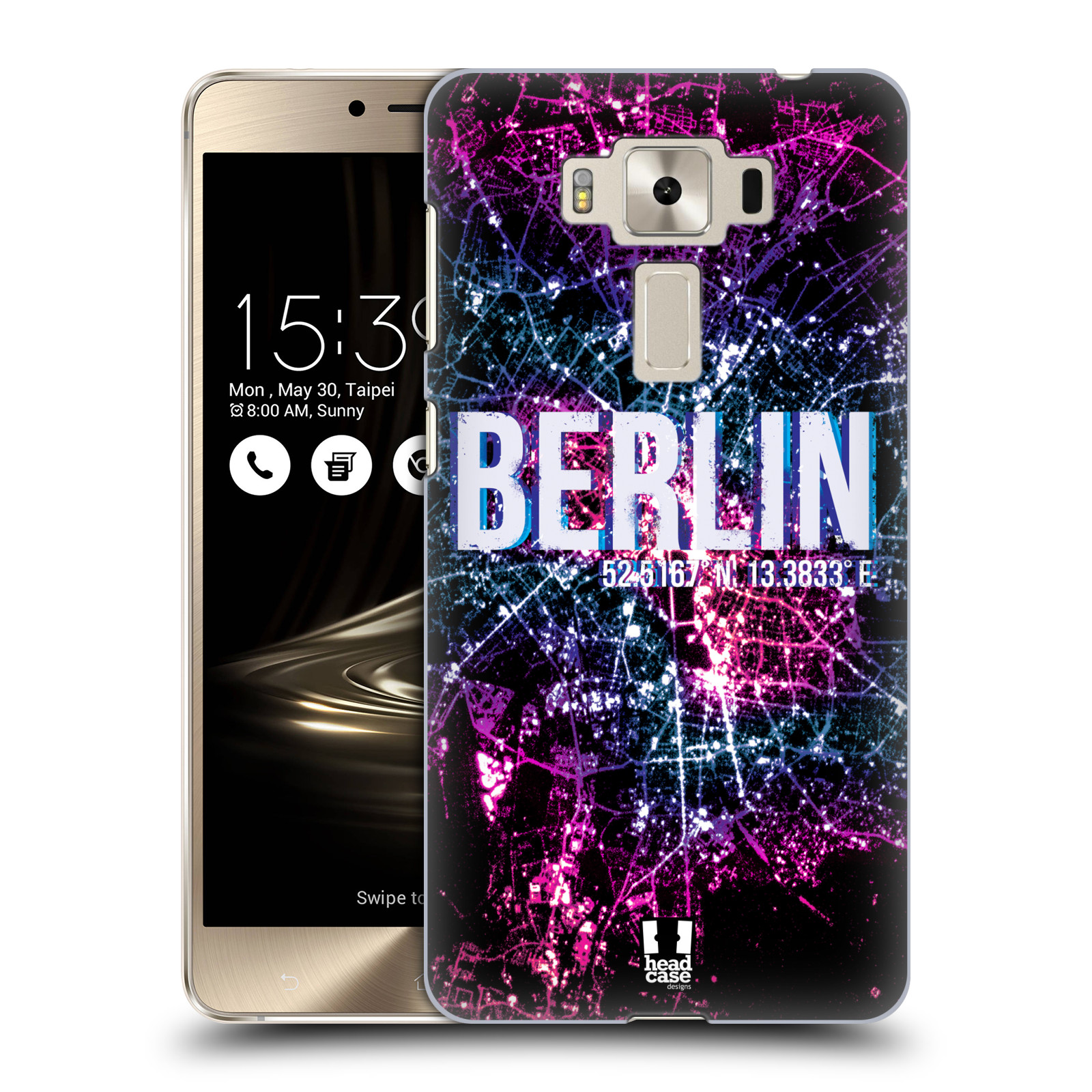 HEAD CASE plastový obal na mobil Asus Zenfone 3 DELUXE ZS550KL vzor Světla známých měst, Satelitní snímky NĚMECKO, BERLÍN
