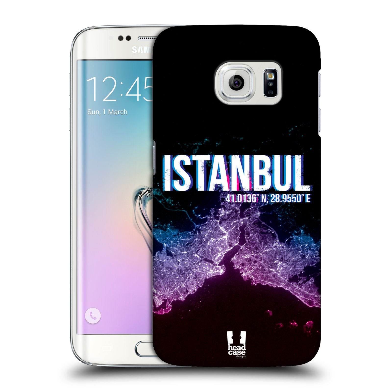 HEAD CASE plastový obal na mobil SAMSUNG Galaxy S6 EDGE (G9250, G925, G925F) vzor Světla známých měst, Satelitní snímky TURECKO, ISTANBUL