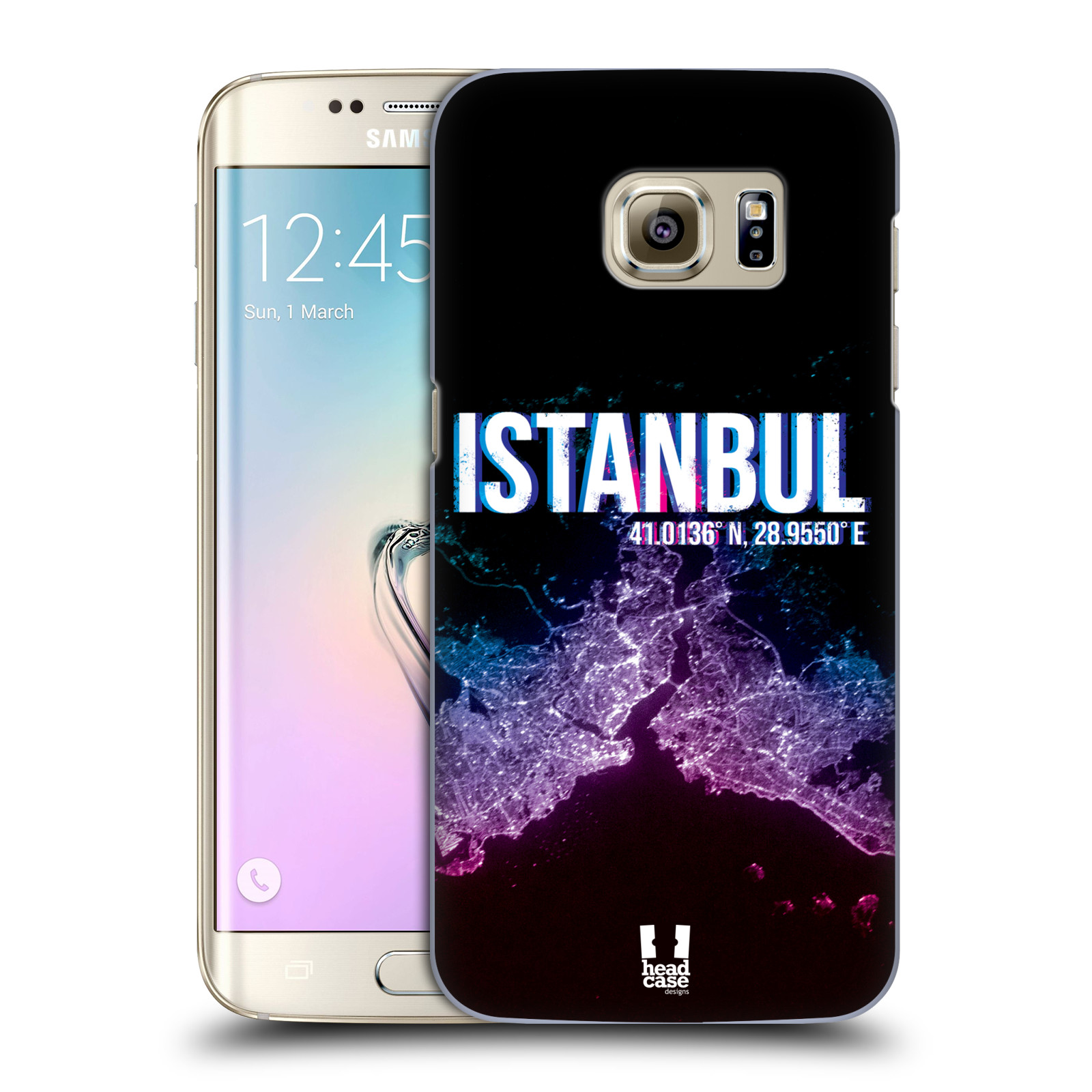 HEAD CASE plastový obal na mobil SAMSUNG GALAXY S7 EDGE vzor Světla známých měst, Satelitní snímky TURECKO, ISTANBUL