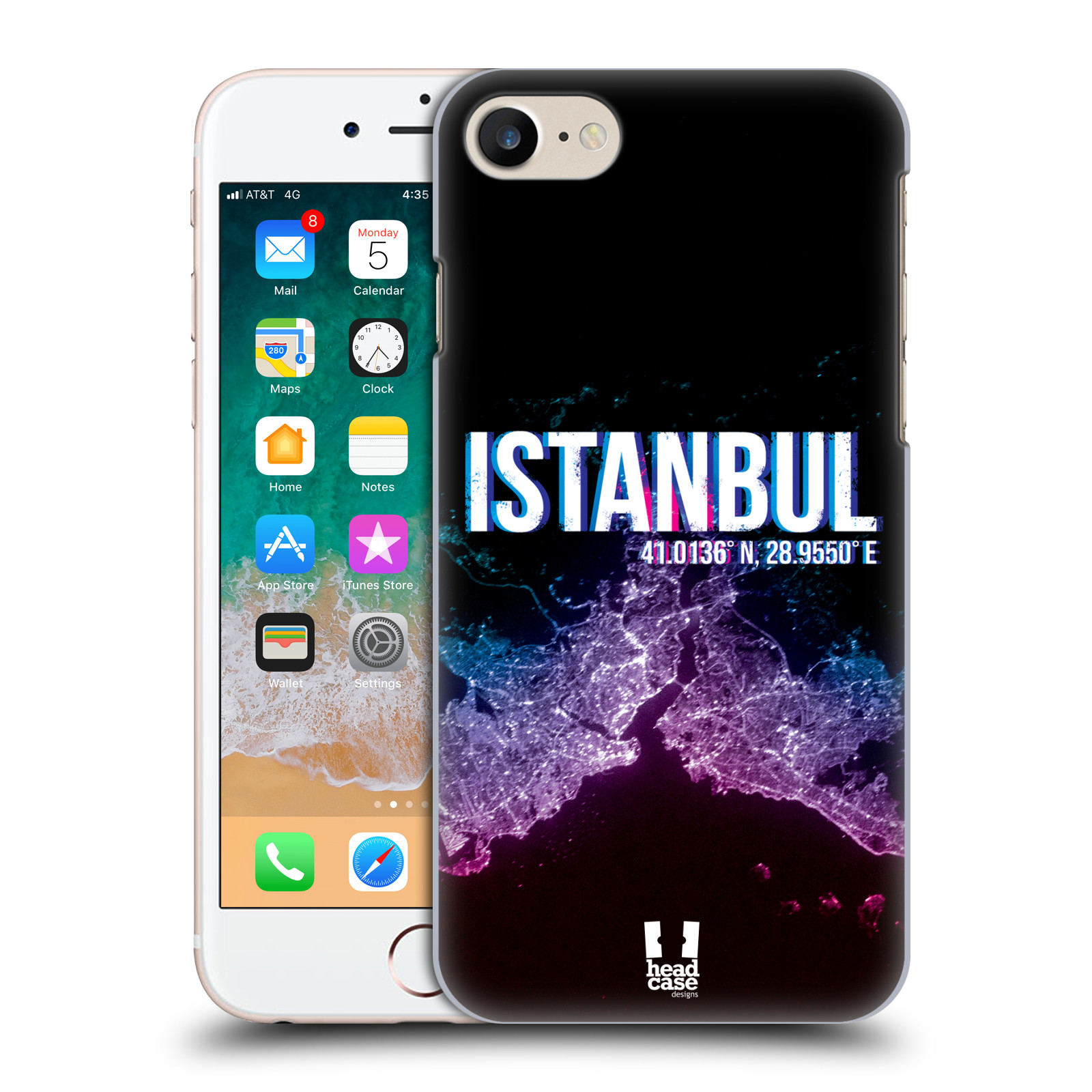 HEAD CASE plastový obal na mobil Apple Iphone 7 vzor Světla známých měst, Satelitní snímky TURECKO, ISTANBUL
