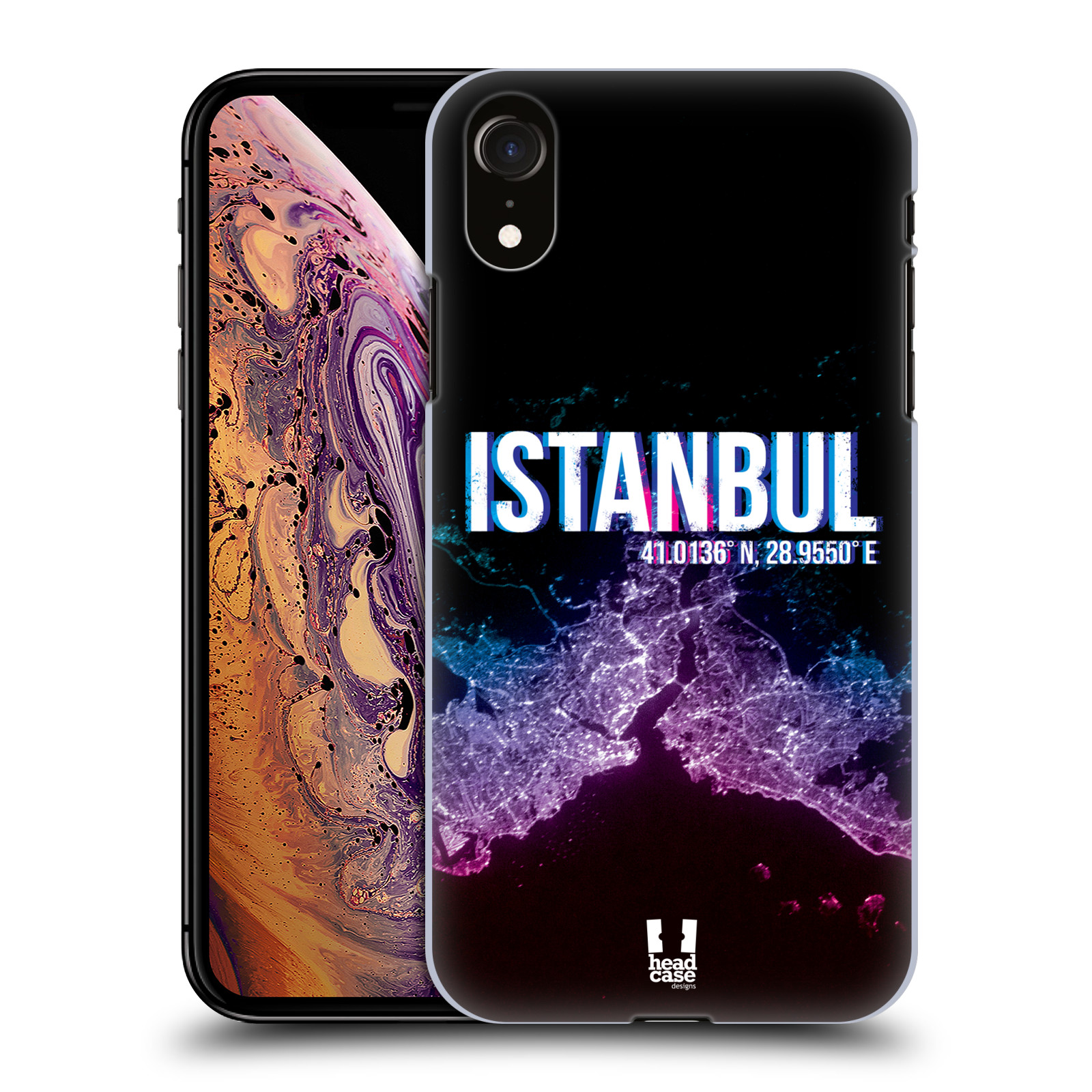 HEAD CASE plastový obal na mobil Apple Iphone XR vzor Světla známých měst, Satelitní snímky TURECKO, ISTANBUL