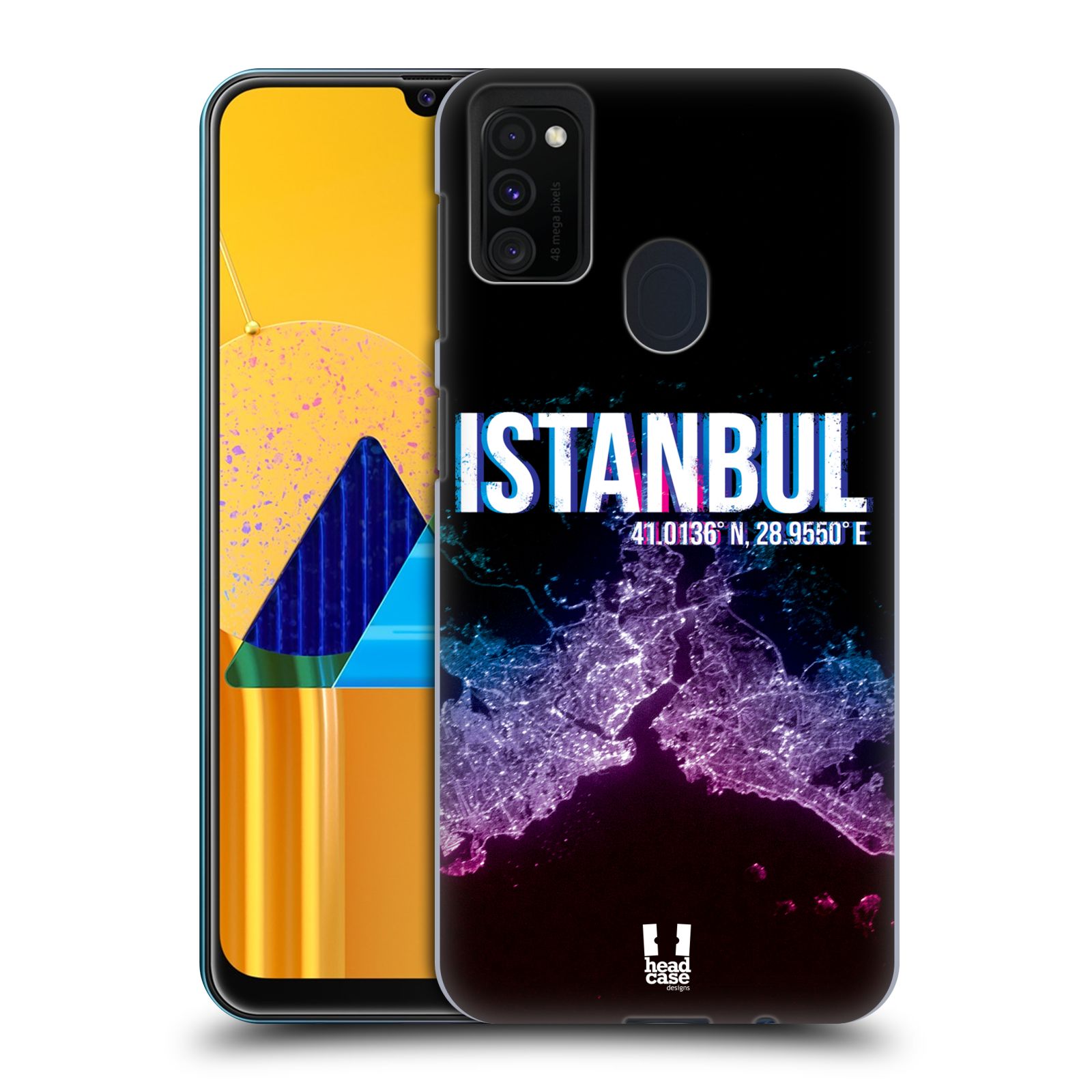 Zadní kryt na mobil Samsung Galaxy M21 vzor Světla známých měst, Satelitní snímky TURECKO, ISTANBUL