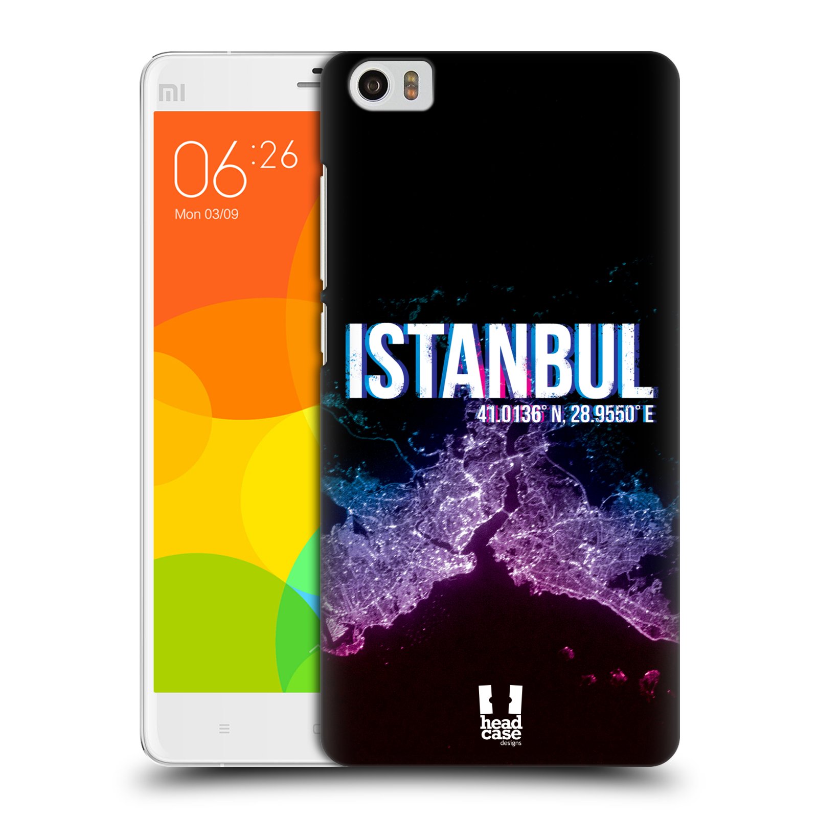HEAD CASE pevný plastový obal na mobil XIAOMI Mi Note vzor Světla známých měst, Satelitní snímky TURECKO, ISTANBUL