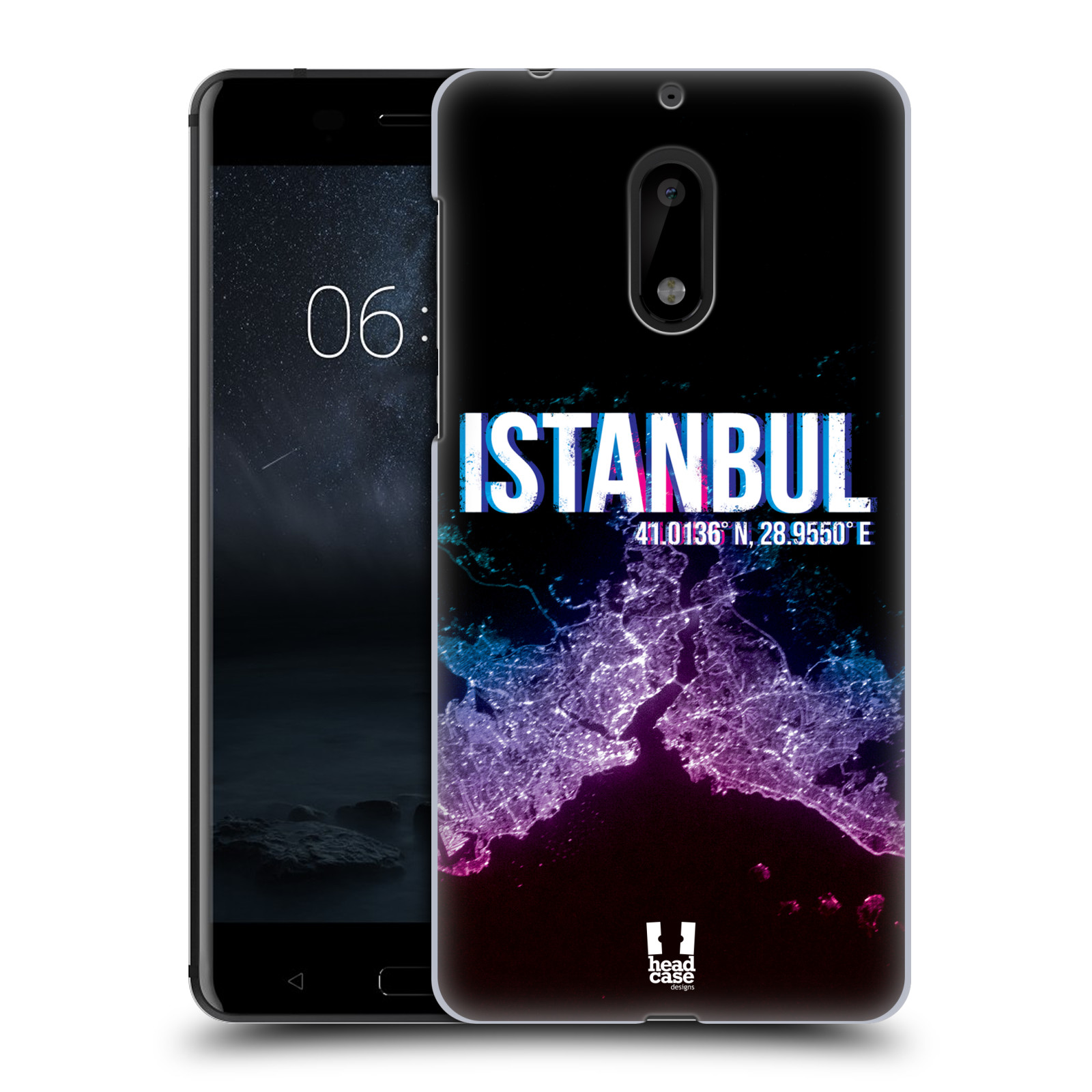 HEAD CASE plastový obal na mobil Nokia 6 vzor Světla známých měst, Satelitní snímky TURECKO, ISTANBUL