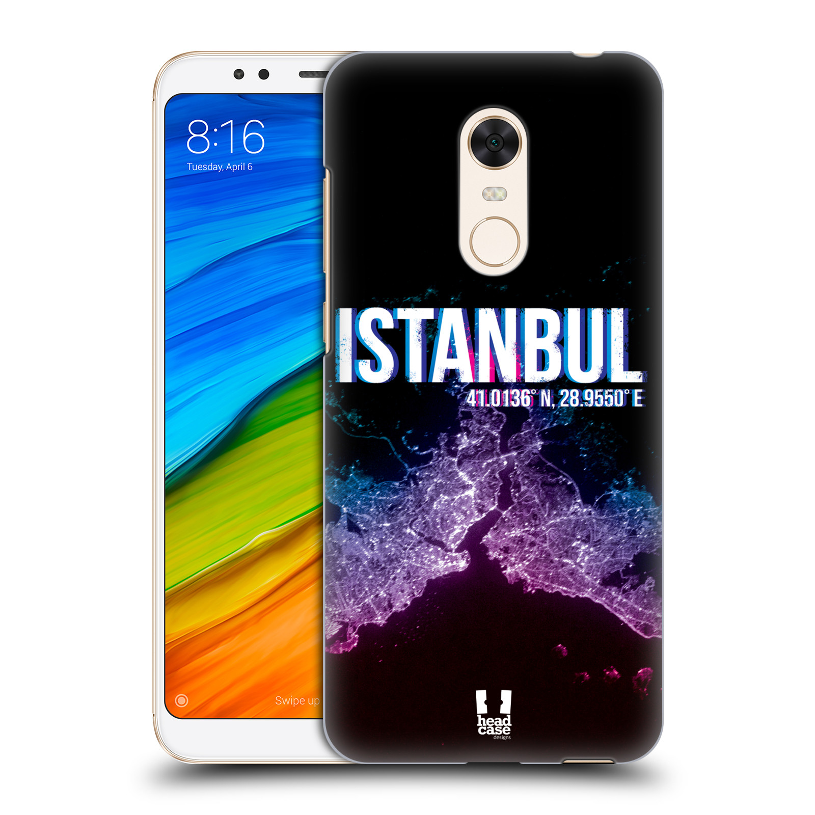 HEAD CASE plastový obal na mobil Xiaomi Redmi 5 PLUS vzor Světla známých měst, Satelitní snímky TURECKO, ISTANBUL