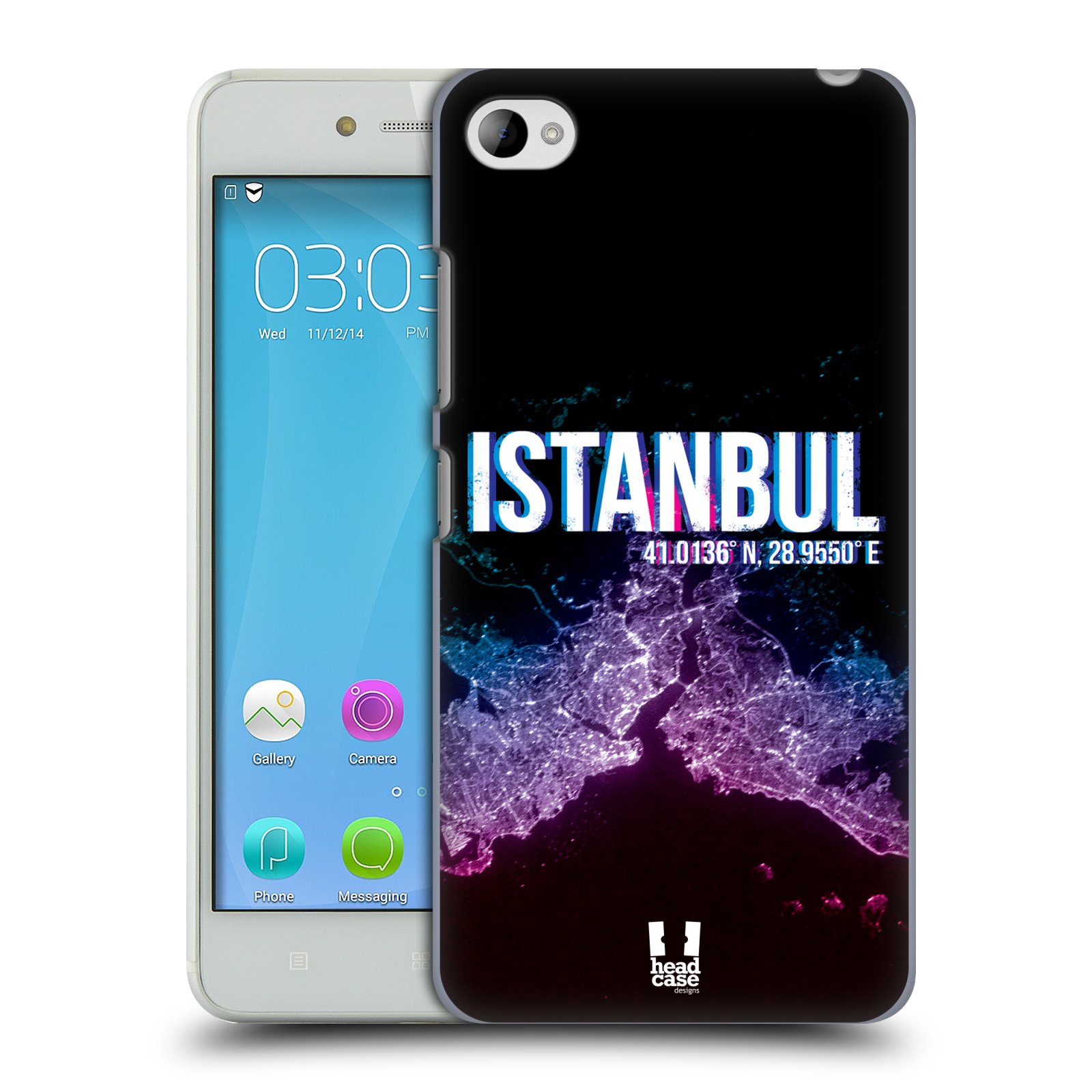 HEAD CASE pevný plastový obal na mobil LENOVO S90 vzor Světla známých měst, Satelitní snímky TURECKO, ISTANBUL