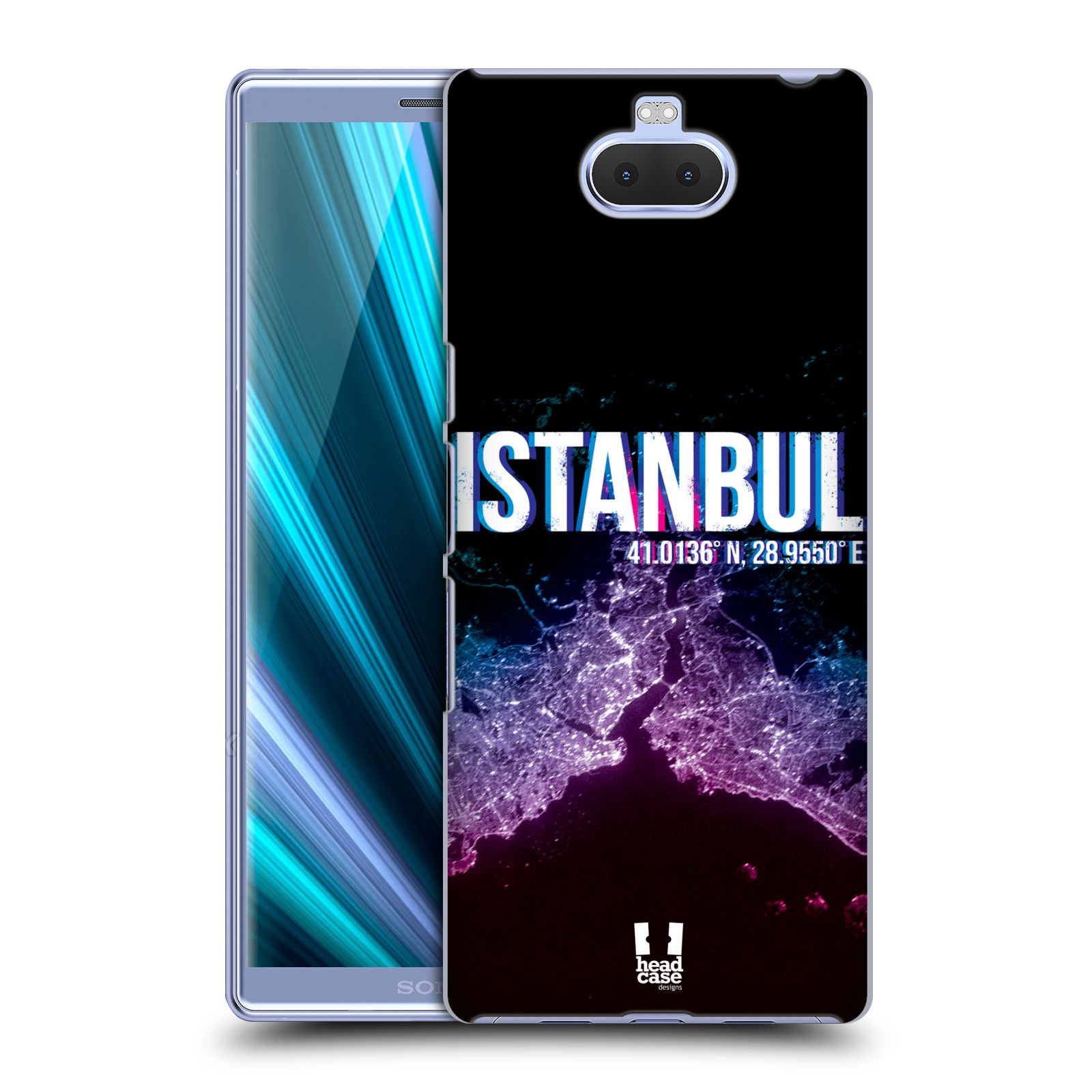 Pouzdro na mobil Sony Xperia 10 - Head Case - vzor Světla známých měst, Satelitní snímky TURECKO, ISTANBUL