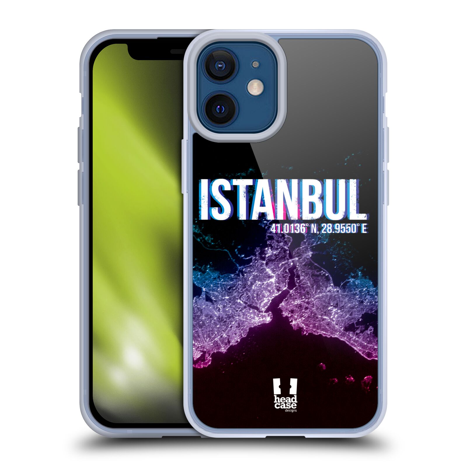 Plastový obal na mobil Apple Iphone 12 MINI vzor Světla známých měst, Satelitní snímky TURECKO, ISTANBUL