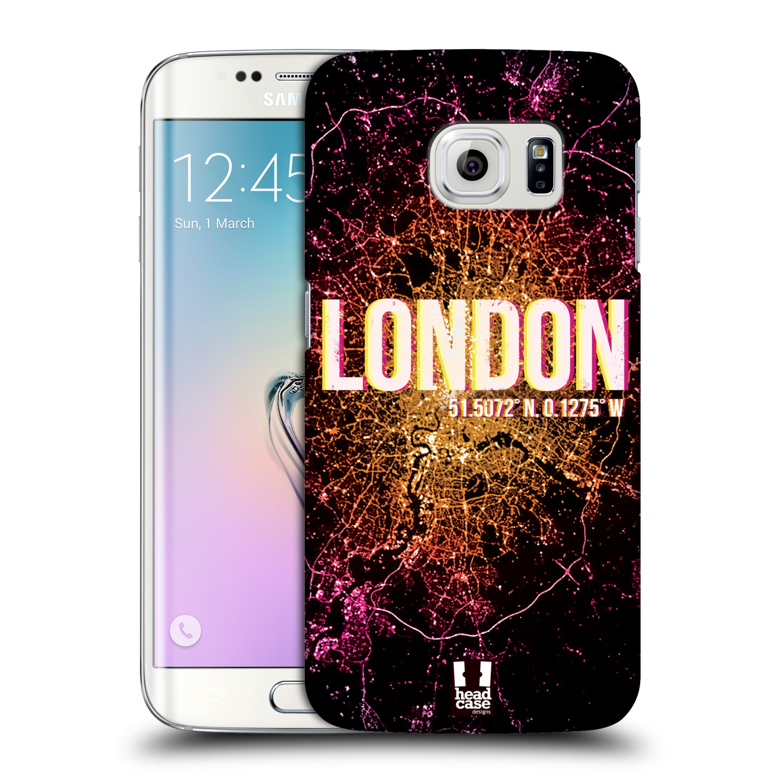 HEAD CASE plastový obal na mobil SAMSUNG Galaxy S6 EDGE (G9250, G925, G925F) vzor Světla známých měst, Satelitní snímky ANGLIE, LONDÝN