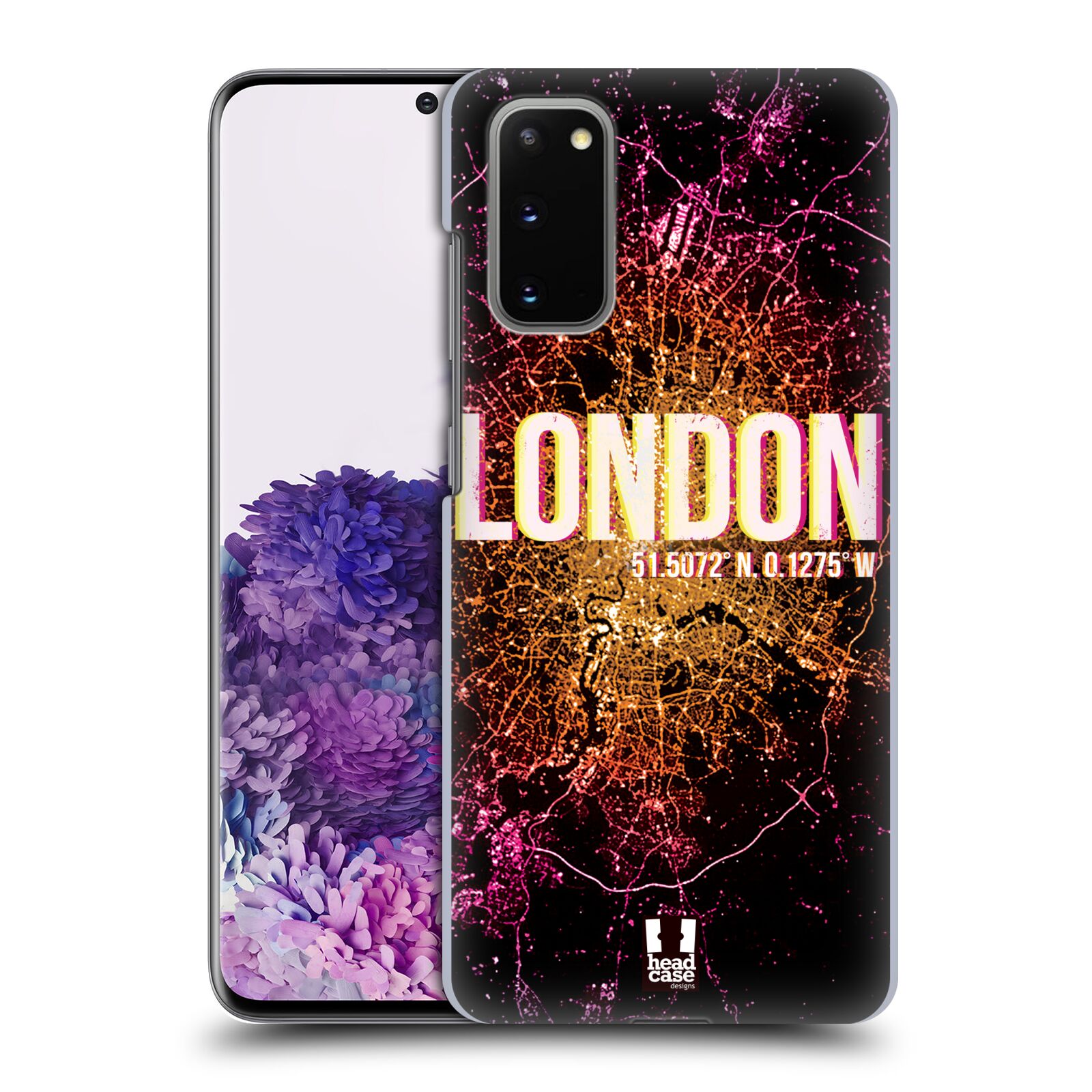 Pouzdro na mobil Samsung Galaxy S20 - HEAD CASE - vzor Světla známých měst, Satelitní snímky ANGLIE, LONDÝN