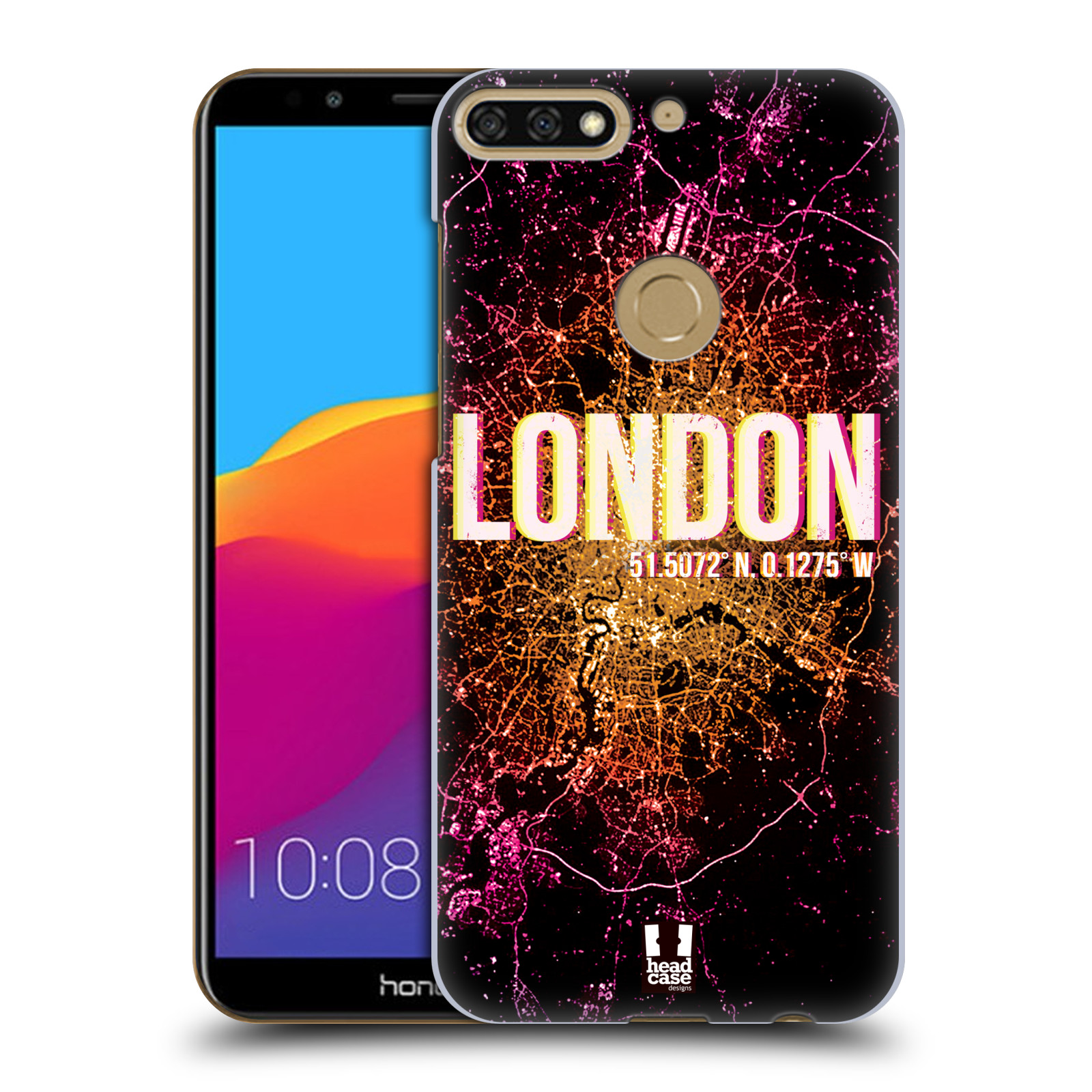 HEAD CASE plastový obal na mobil Honor 7c vzor Světla známých měst, Satelitní snímky ANGLIE, LONDÝN