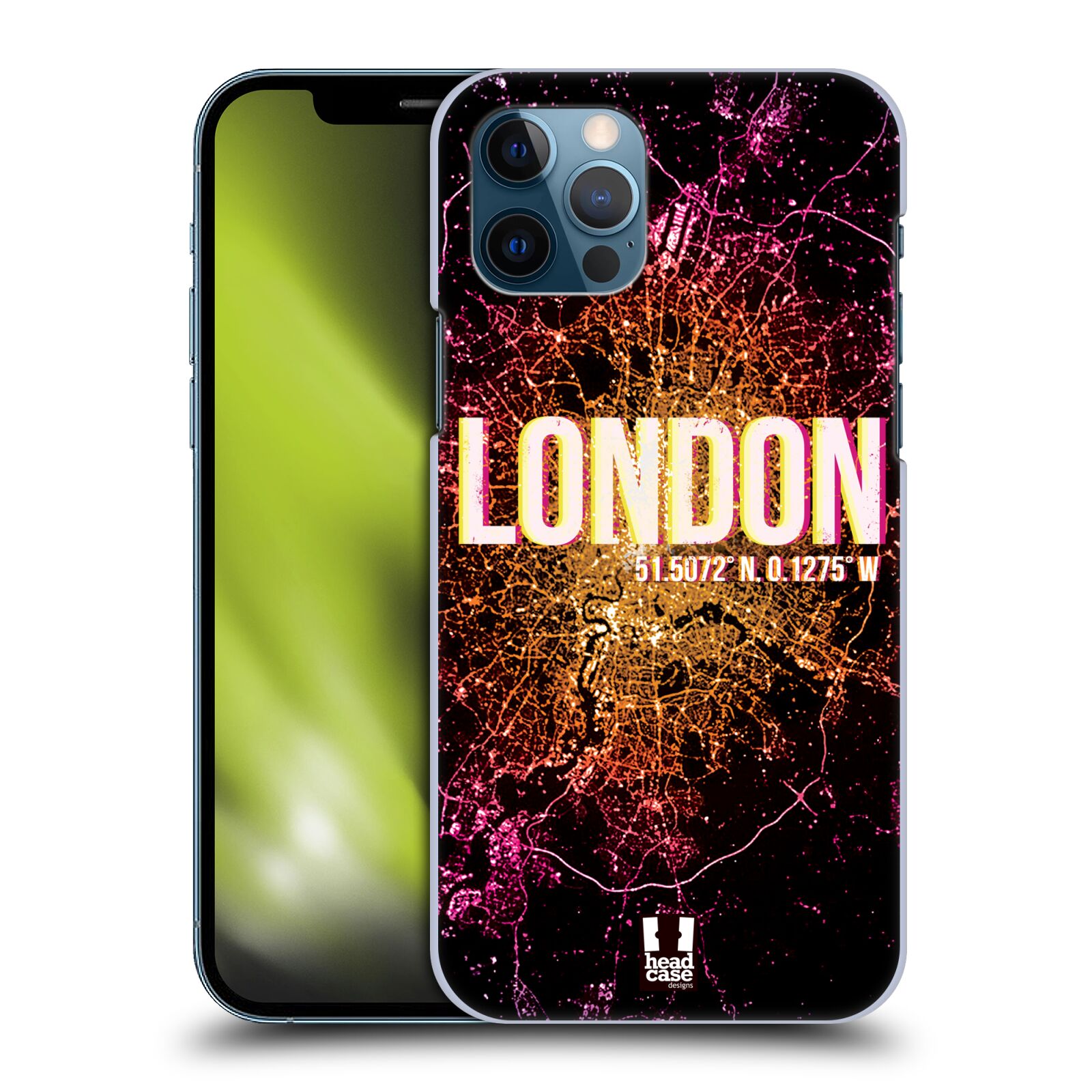 HEAD CASE plastový obal na mobil Apple Iphone 12 / Iphone 12 PRO vzor Světla známých měst, Satelitní snímky ANGLIE, LONDÝN