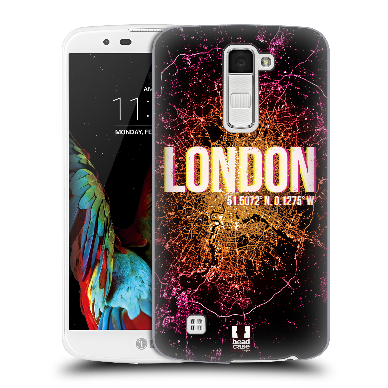 HEAD CASE plastový obal na mobil LG K10 vzor Světla známých měst, Satelitní snímky ANGLIE, LONDÝN