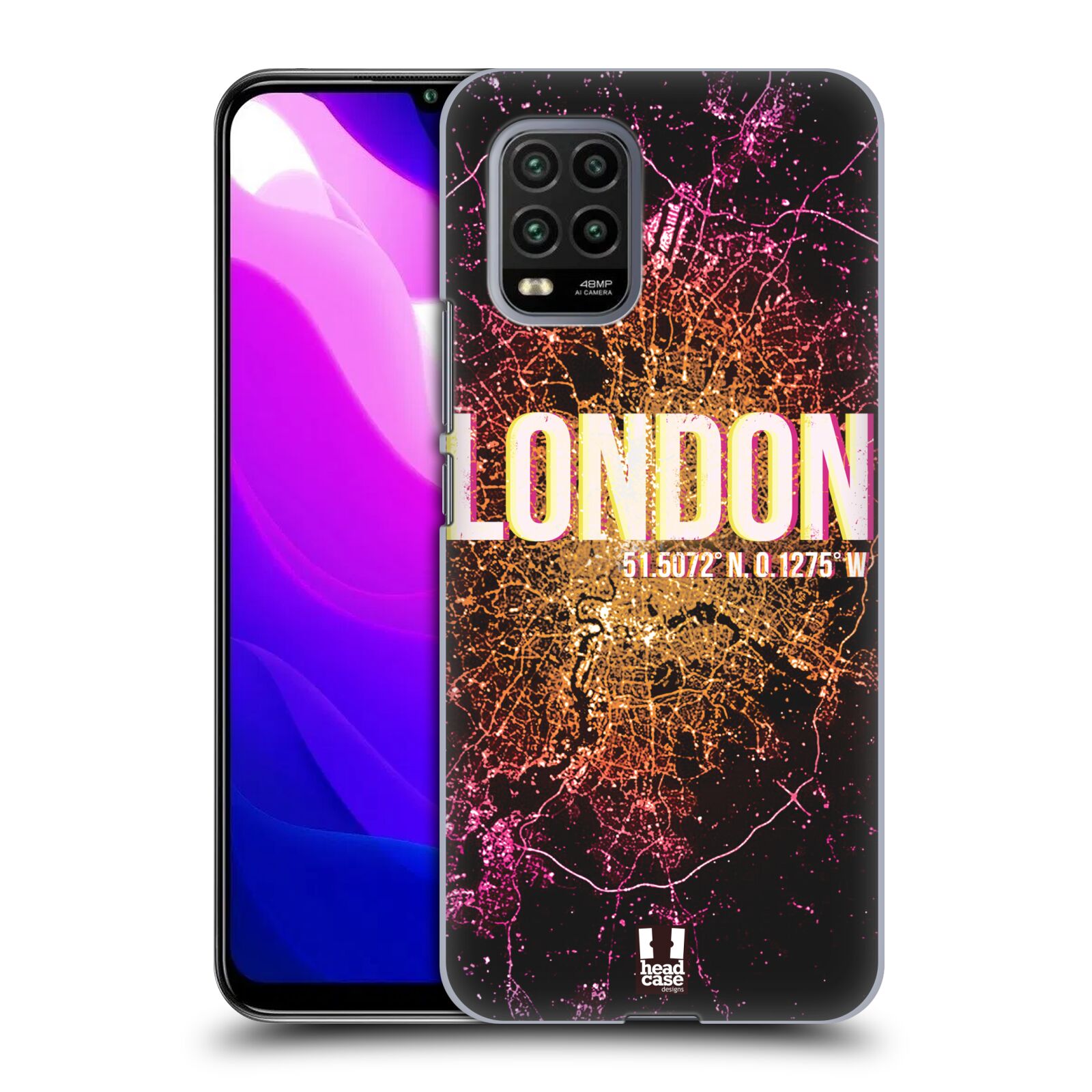 Zadní kryt, obal na mobil Xiaomi Mi 10 LITE vzor Světla známých měst, Satelitní snímky ANGLIE, LONDÝN