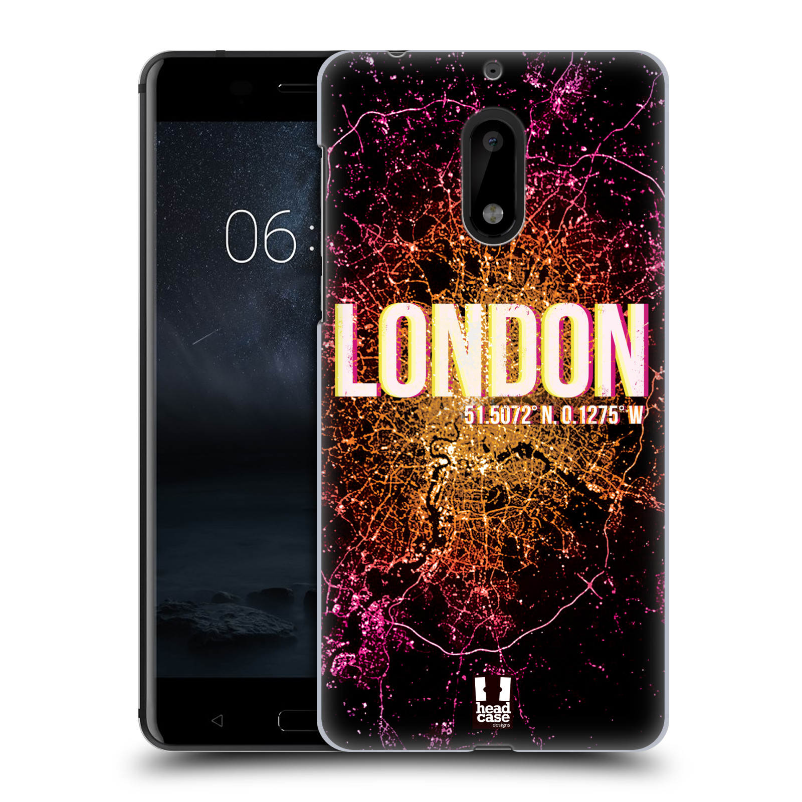 HEAD CASE plastový obal na mobil Nokia 6 vzor Světla známých měst, Satelitní snímky ANGLIE, LONDÝN