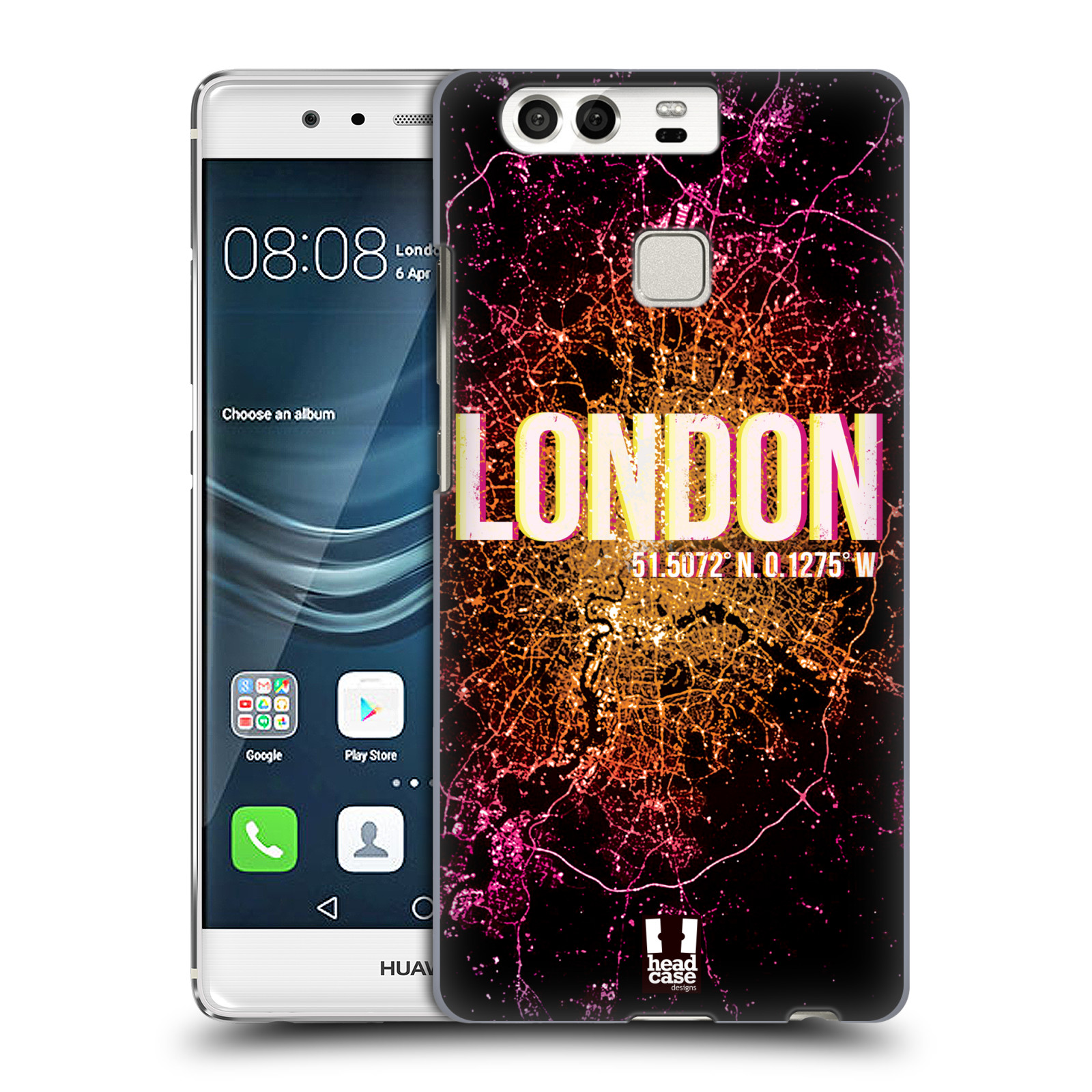 HEAD CASE plastový obal na mobil Huawei P9 / P9 DUAL SIM vzor Světla známých měst, Satelitní snímky ANGLIE, LONDÝN