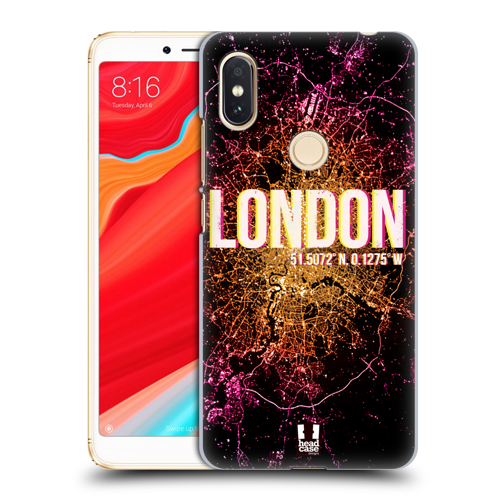 HEAD CASE plastový obal na mobil Xiaomi Redmi S2 vzor Světla známých měst, Satelitní snímky ANGLIE, LONDÝN