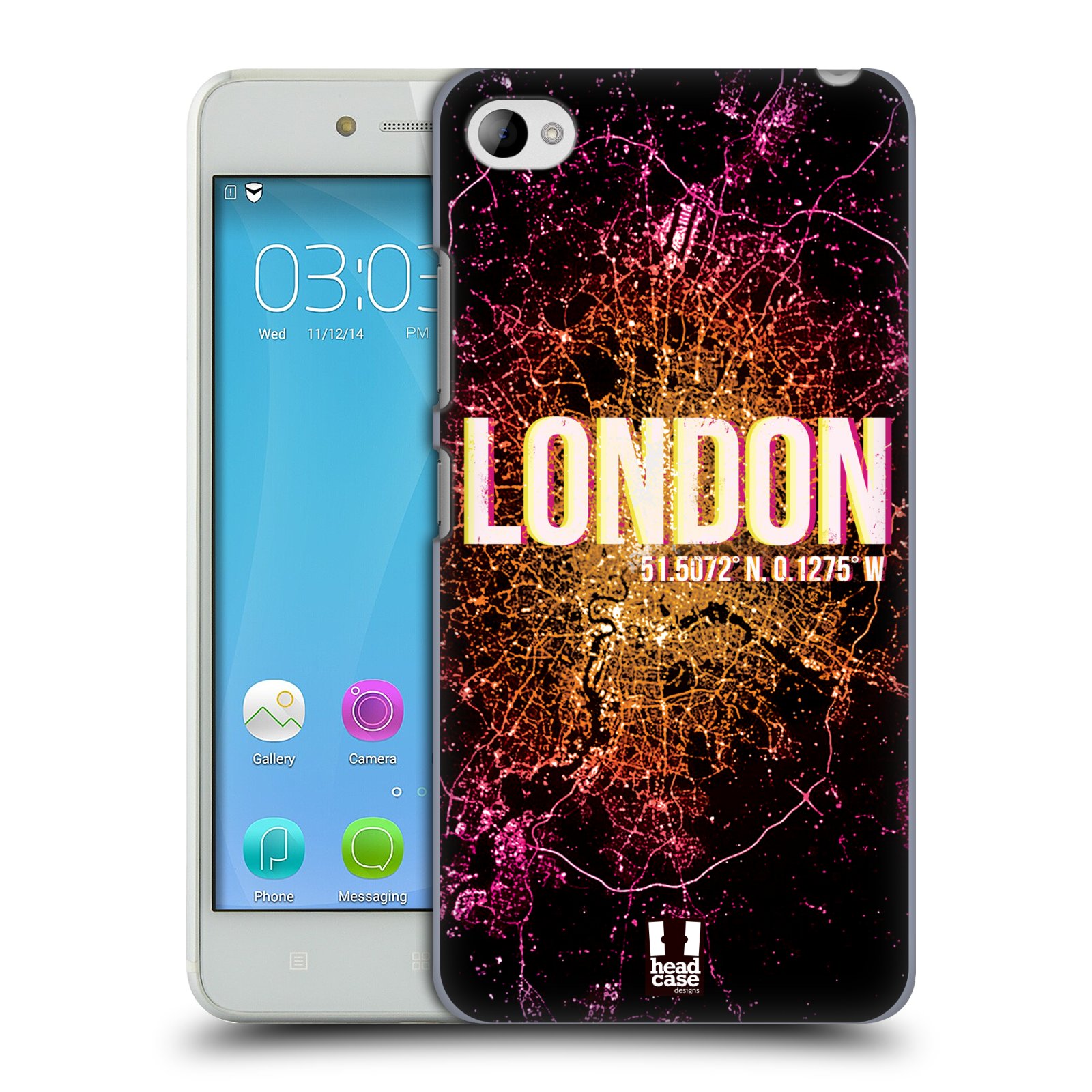 HEAD CASE pevný plastový obal na mobil LENOVO S90 vzor Světla známých měst, Satelitní snímky ANGLIE, LONDÝN