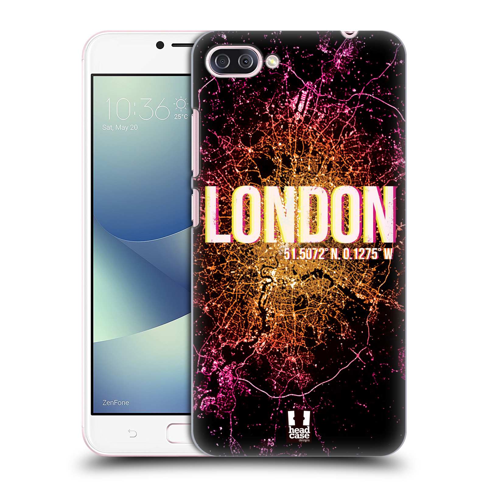 HEAD CASE plastový obal na mobil Asus Zenfone 4 MAX ZC554KL vzor Světla známých měst, Satelitní snímky ANGLIE, LONDÝN