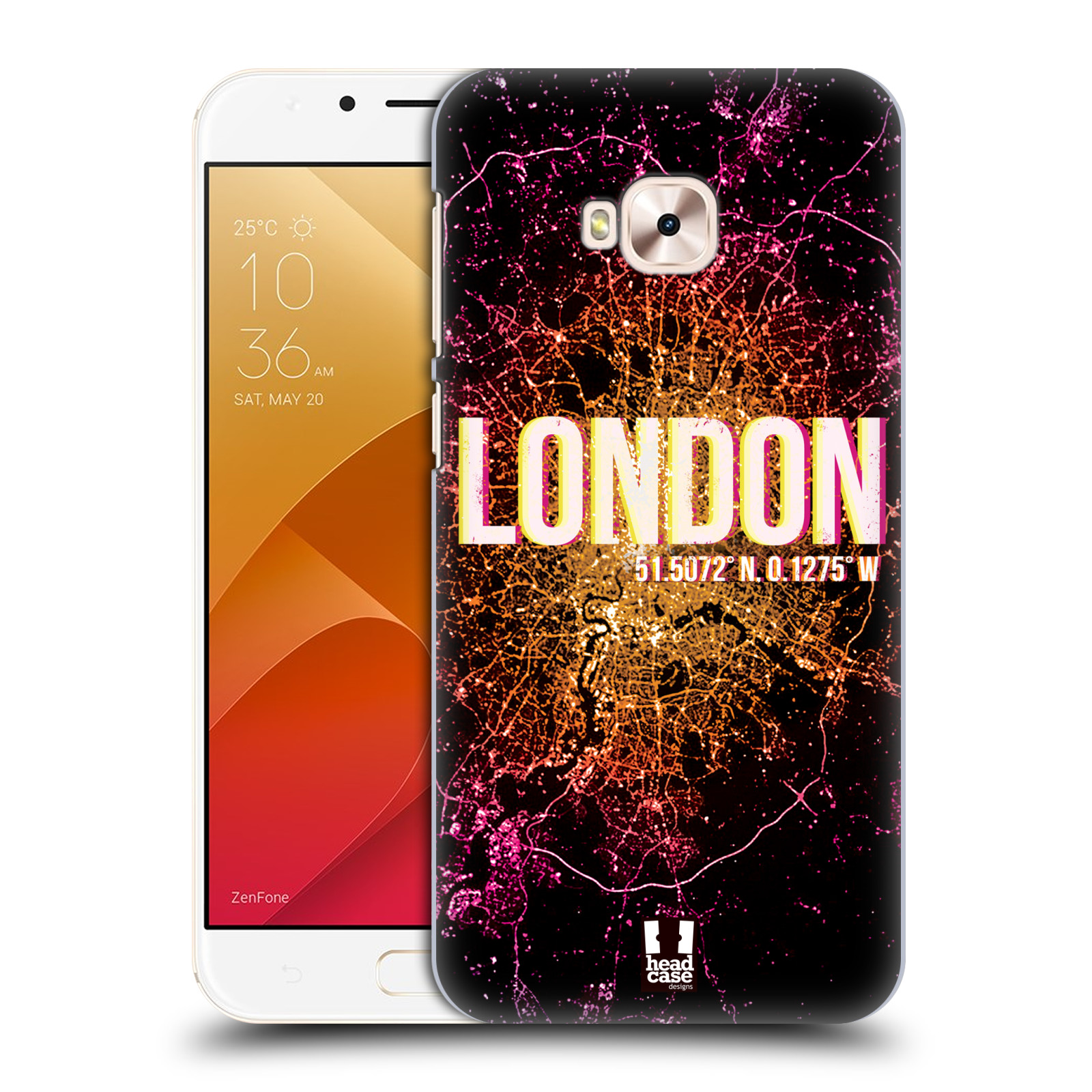 HEAD CASE plastový obal na mobil Asus Zenfone 4 Selfie Pro ZD552KL vzor Světla známých měst, Satelitní snímky ANGLIE, LONDÝN