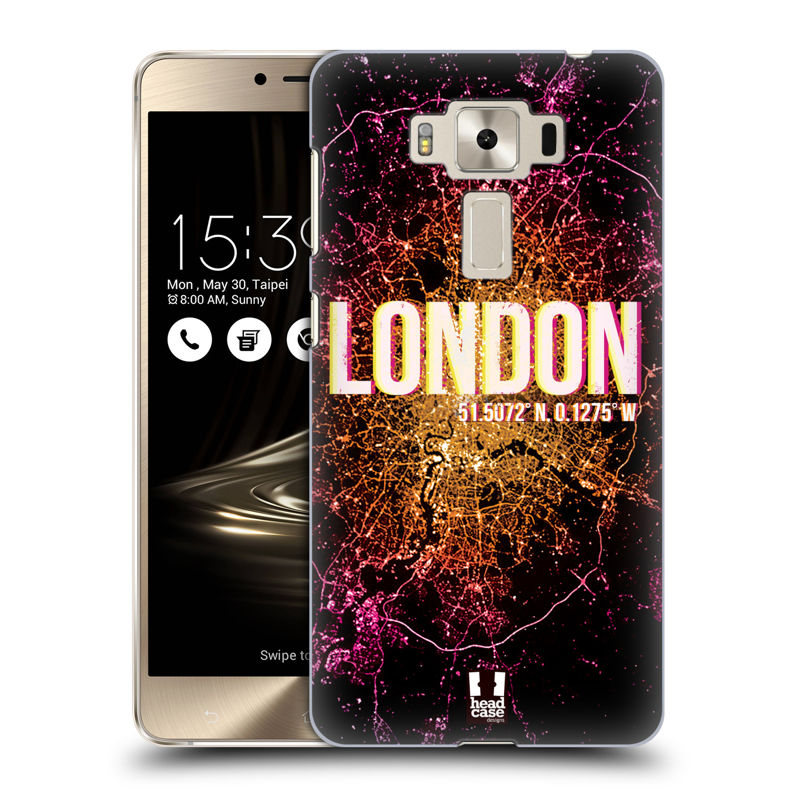 HEAD CASE plastový obal na mobil Asus Zenfone 3 DELUXE ZS550KL vzor Světla známých měst, Satelitní snímky ANGLIE, LONDÝN