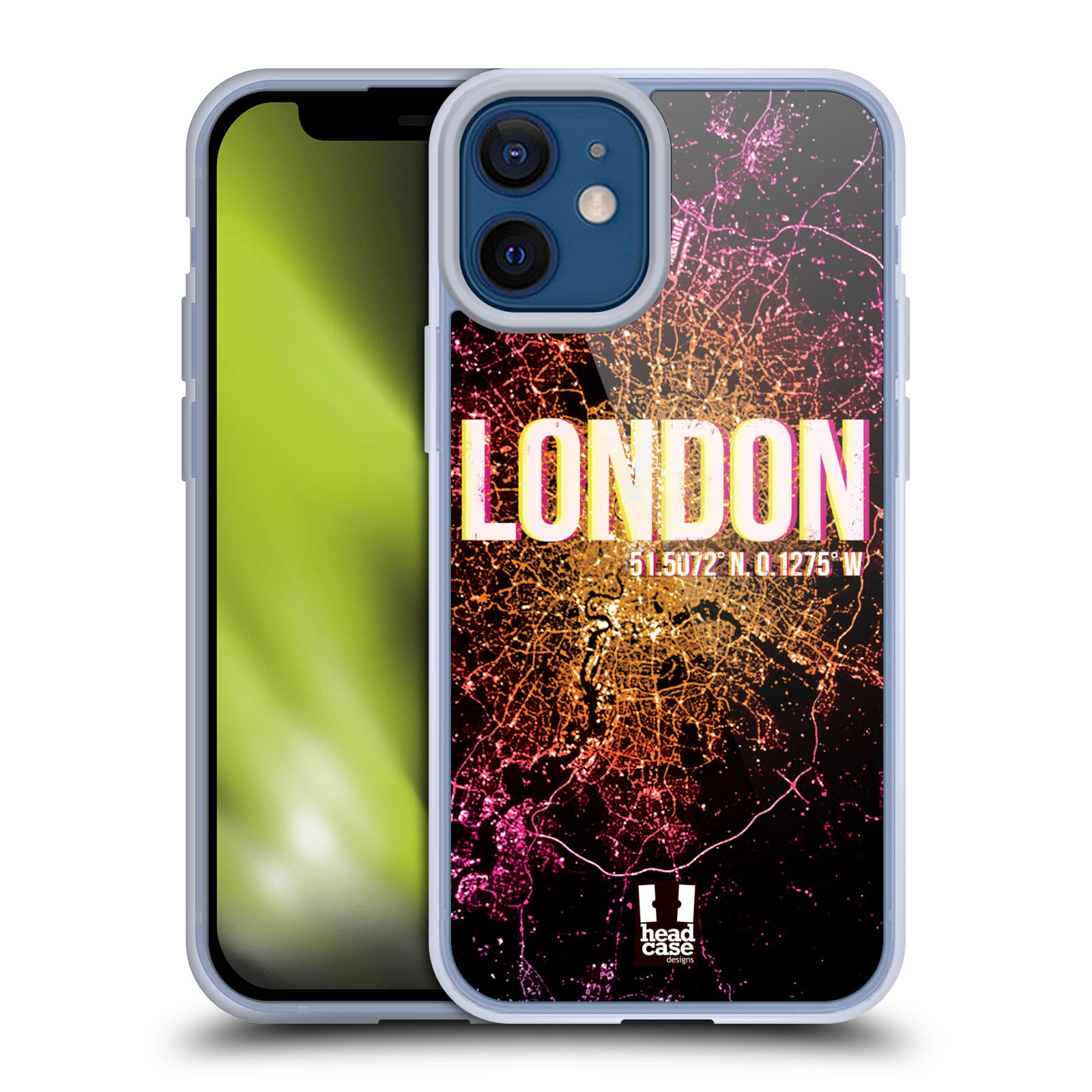 Plastový obal na mobil Apple Iphone 12 MINI vzor Světla známých měst, Satelitní snímky ANGLIE, LONDÝN