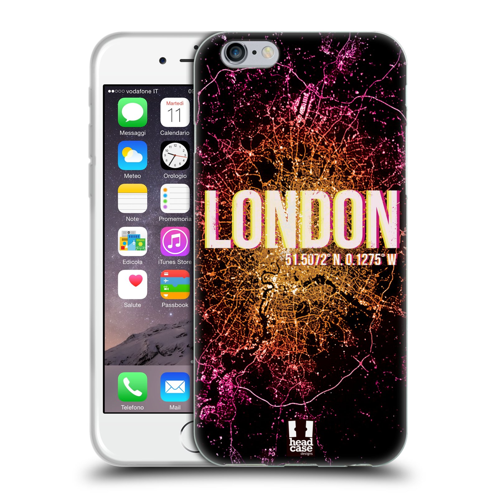 HEAD CASE silikonový obal na mobil Apple Iphone 6/6S vzor Světla známých měst, Satelitní snímky ANGLIE, LONDÝN