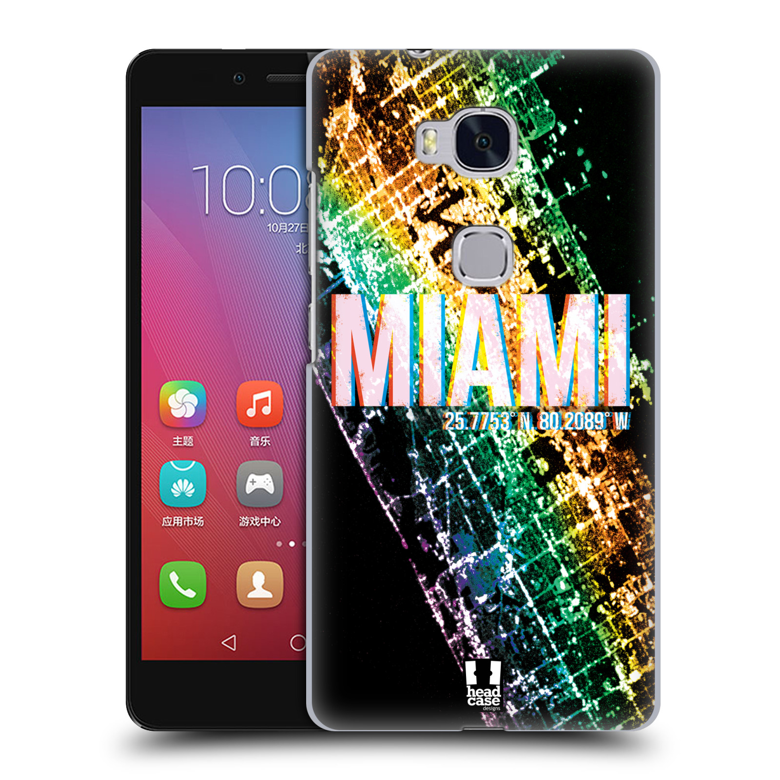 HEAD CASE pevný plastový obal na mobil HUAWEI HONOR 5X vzor Světla známých měst, Satelitní snímky USA, MIAMI