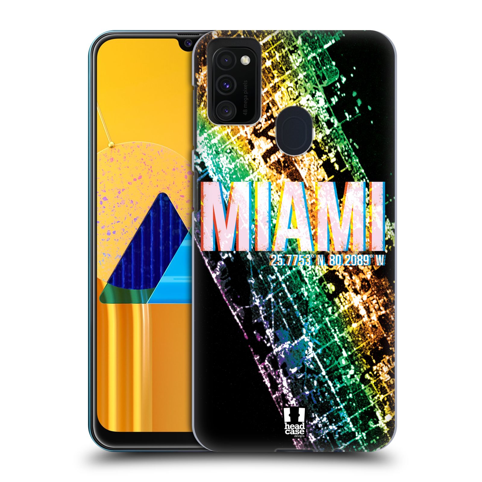 Zadní kryt na mobil Samsung Galaxy M21 vzor Světla známých měst, Satelitní snímky USA, MIAMI