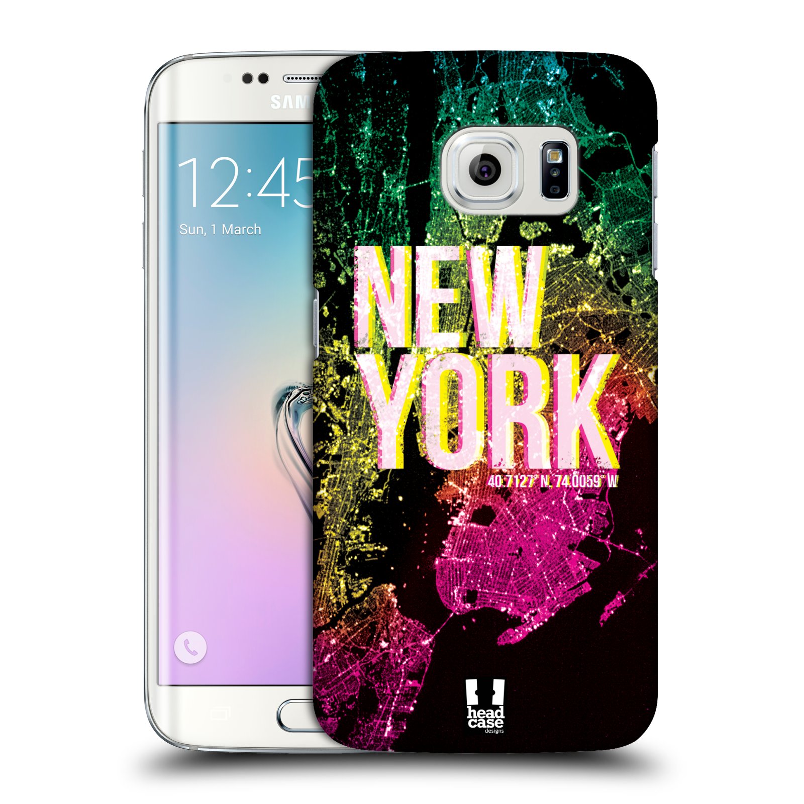 HEAD CASE plastový obal na mobil SAMSUNG Galaxy S6 EDGE (G9250, G925, G925F) vzor Světla známých měst, Satelitní snímky USA, NEW YORK