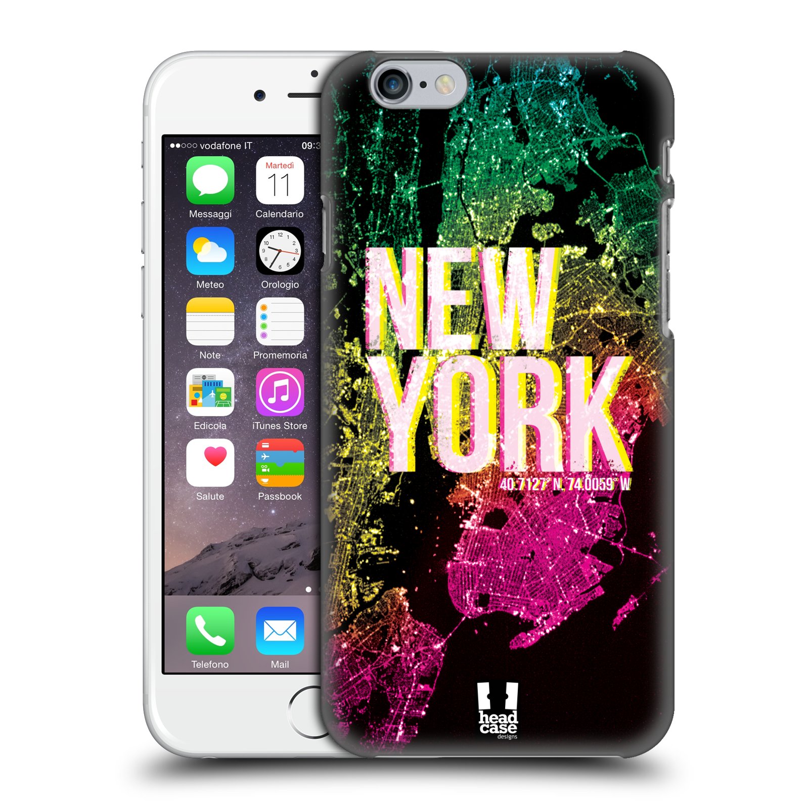 Plastové pouzdro pro mobil Apple Iphone 6/6S vzor Světla známých měst, Satelitní snímky USA, NEW YORK