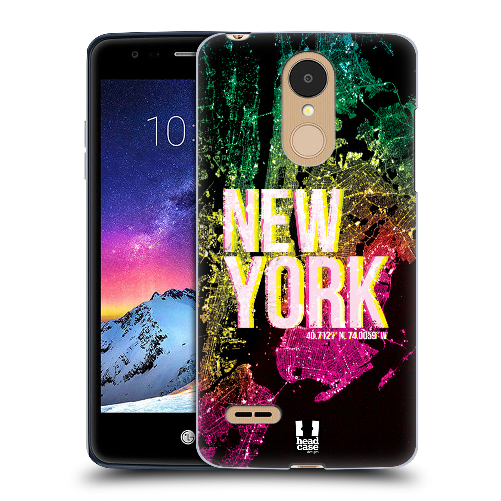 HEAD CASE plastový obal na mobil LG K9 / K8 2018 vzor Světla známých měst, Satelitní snímky USA, NEW YORK