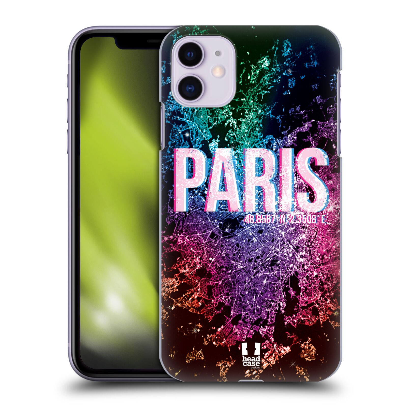 Pouzdro na mobil Apple Iphone 11 - HEAD CASE - vzor Světla známých měst, Satelitní snímky FRANCIE, PAŘÍŽ