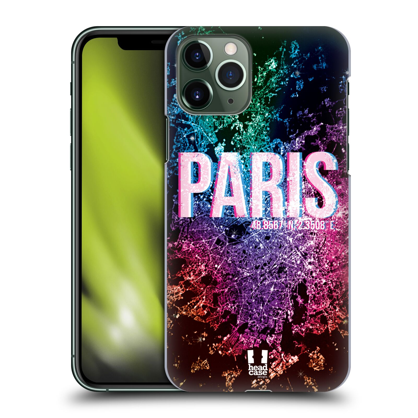 Pouzdro na mobil Apple Iphone 11 PRO - HEAD CASE - vzor Světla známých měst, Satelitní snímky FRANCIE, PAŘÍŽ