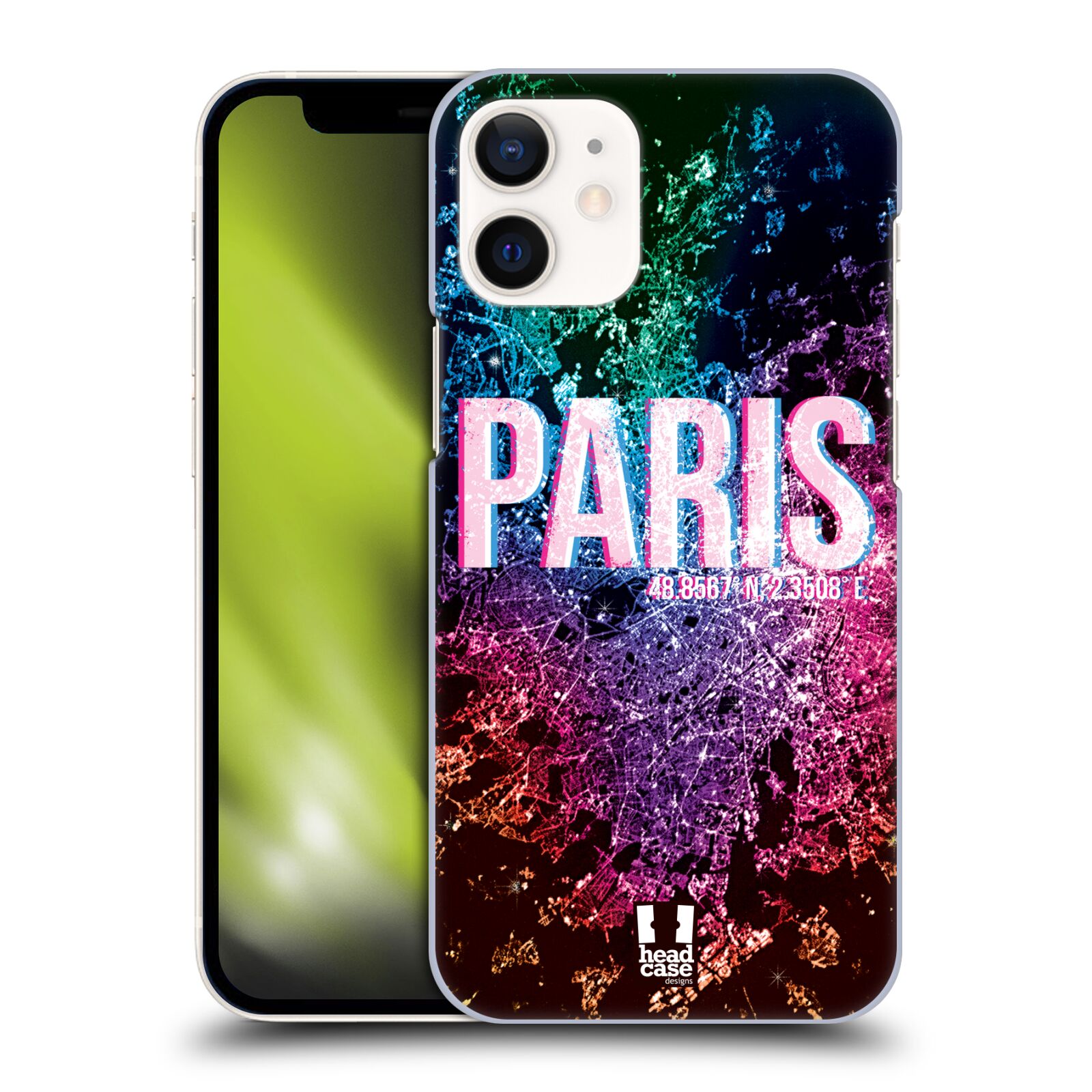 Plastový obal na mobil Apple Iphone 12 MINI vzor Světla známých měst, Satelitní snímky FRANCIE, PAŘÍŽ