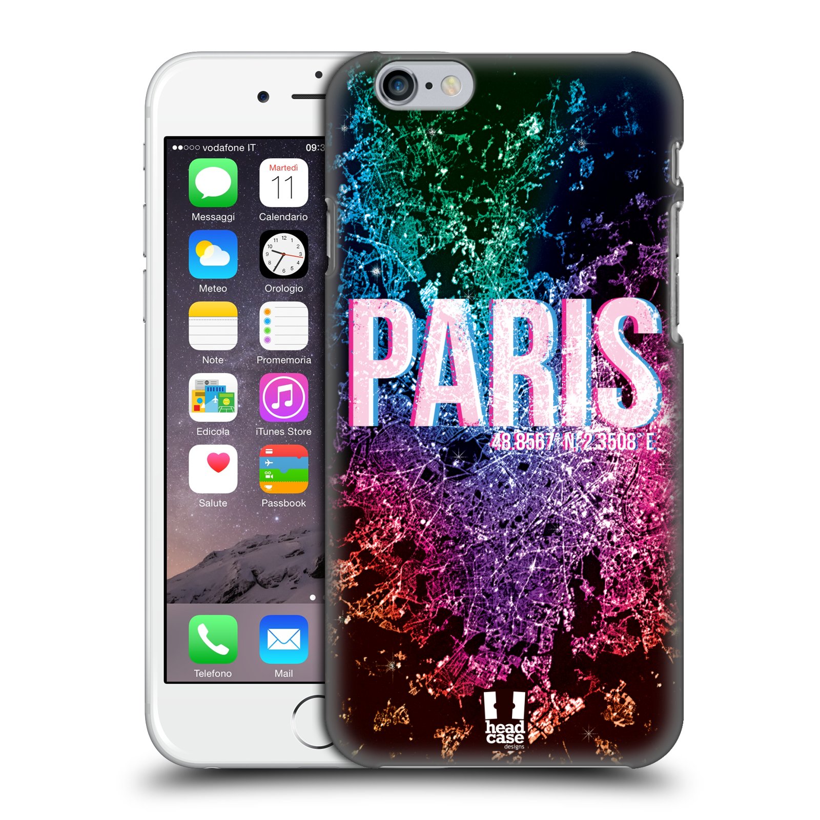 Plastové pouzdro pro mobil Apple Iphone 6/6S vzor Světla známých měst, Satelitní snímky FRANCIE, PAŘÍŽ