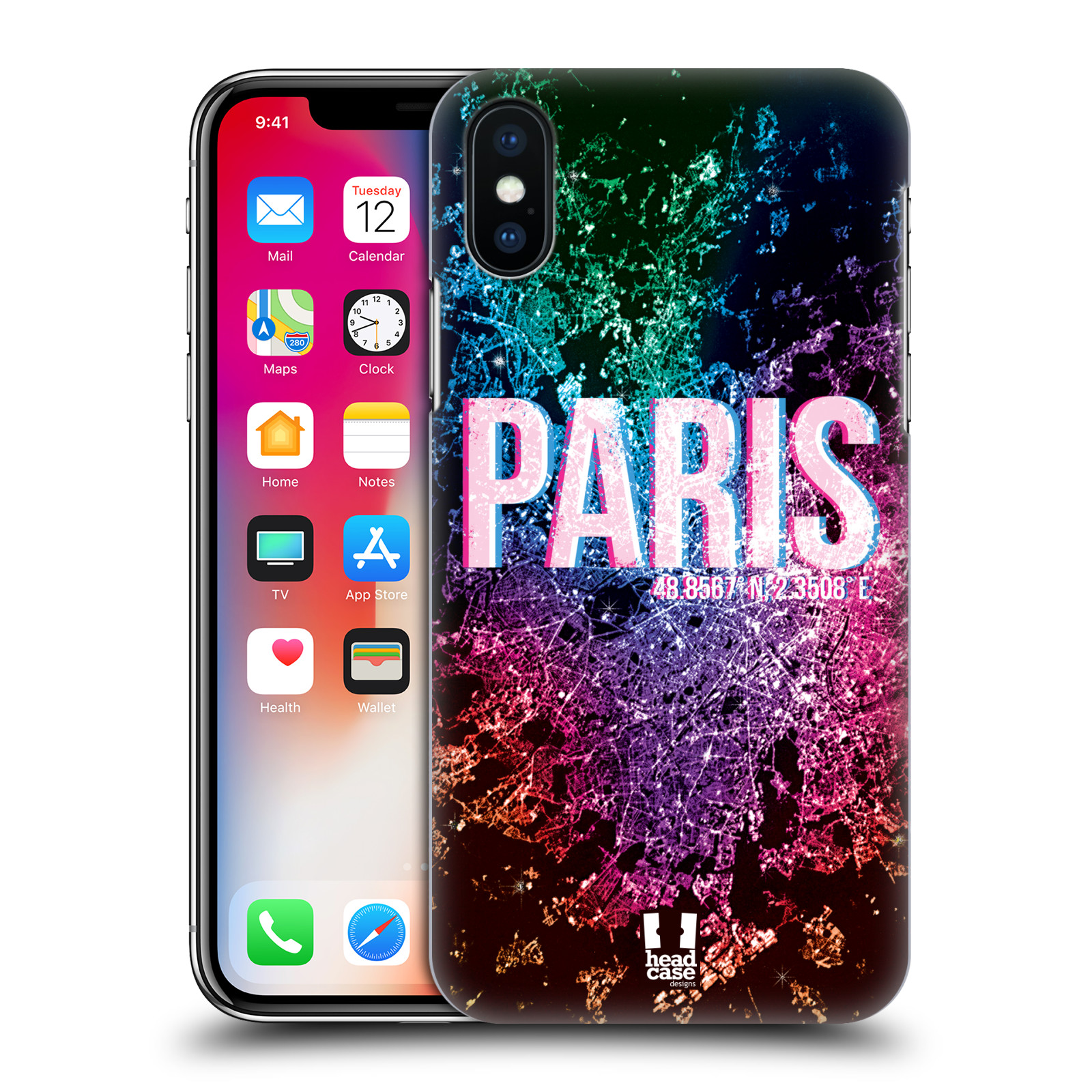 HEAD CASE plastový obal na mobil Apple Iphone X / XS vzor Světla známých měst, Satelitní snímky FRANCIE, PAŘÍŽ