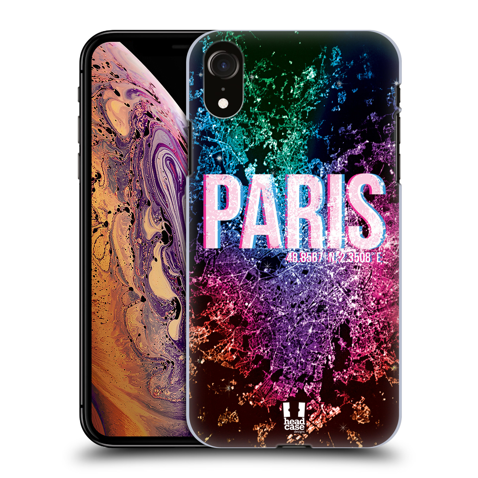 HEAD CASE plastový obal na mobil Apple Iphone XR vzor Světla známých měst, Satelitní snímky FRANCIE, PAŘÍŽ