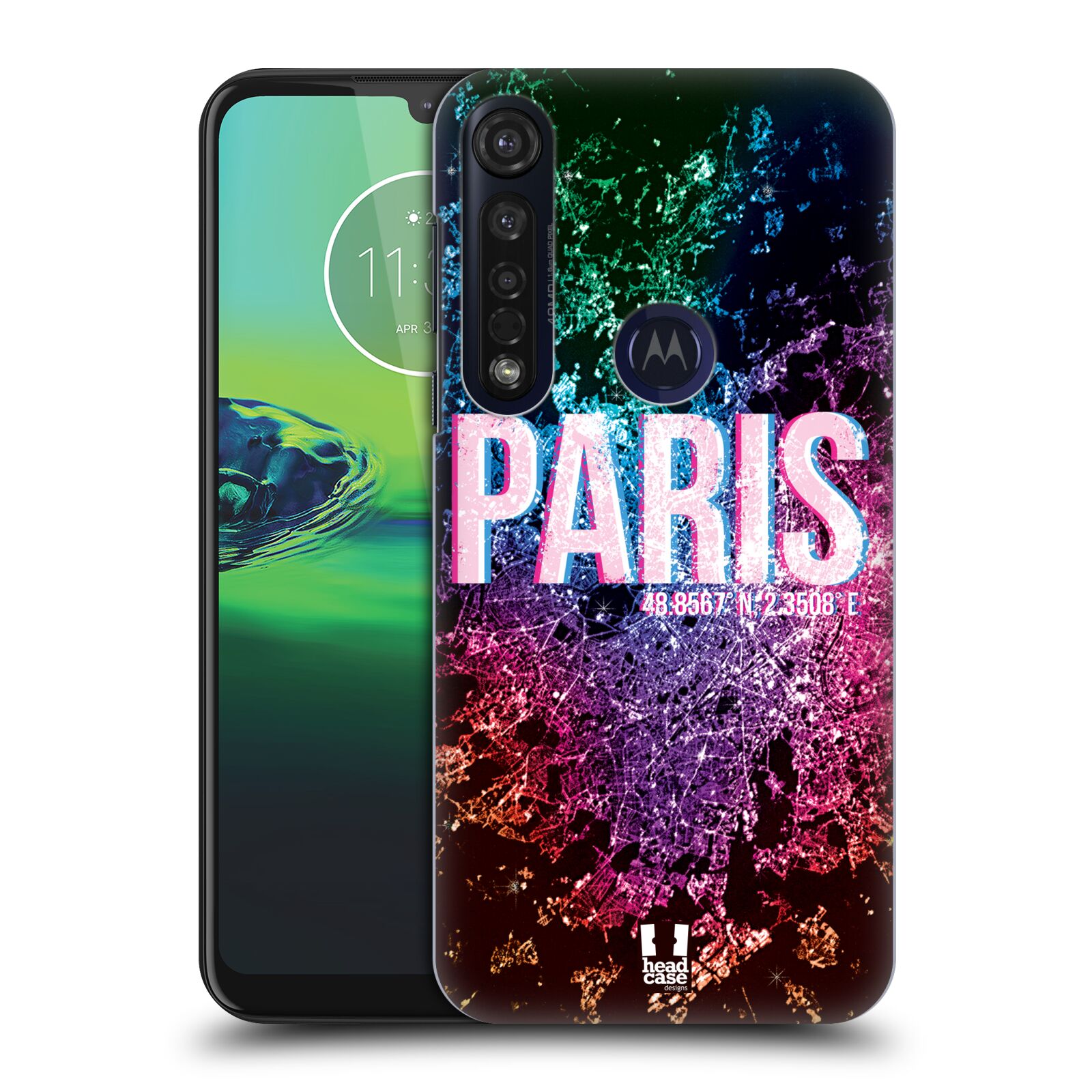Pouzdro na mobil Motorola Moto G8 PLUS - HEAD CASE - vzor Světla známých měst, Satelitní snímky FRANCIE, PAŘÍŽ